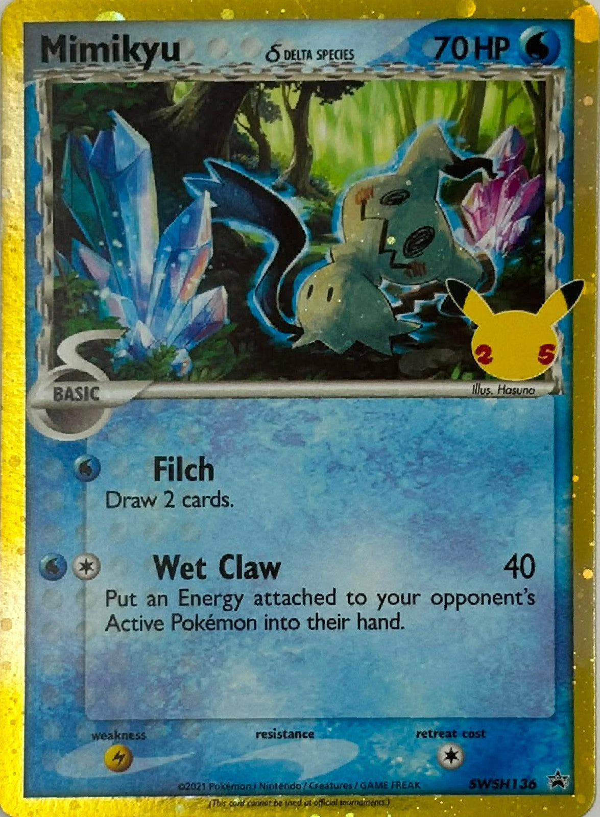 Pokemon Tcg Mimikyu (Delta species) Swsh136 Holo