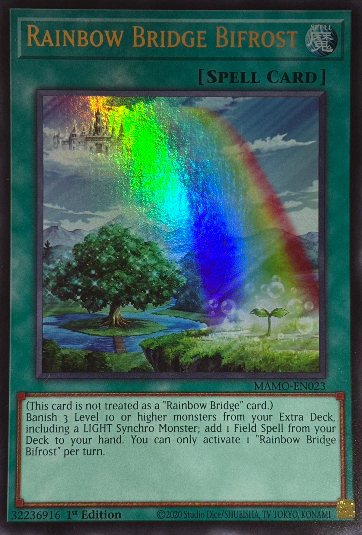 Yugioh! Rainbow Bridge Bifrost Mamo-en023 1st edition Ultra rare