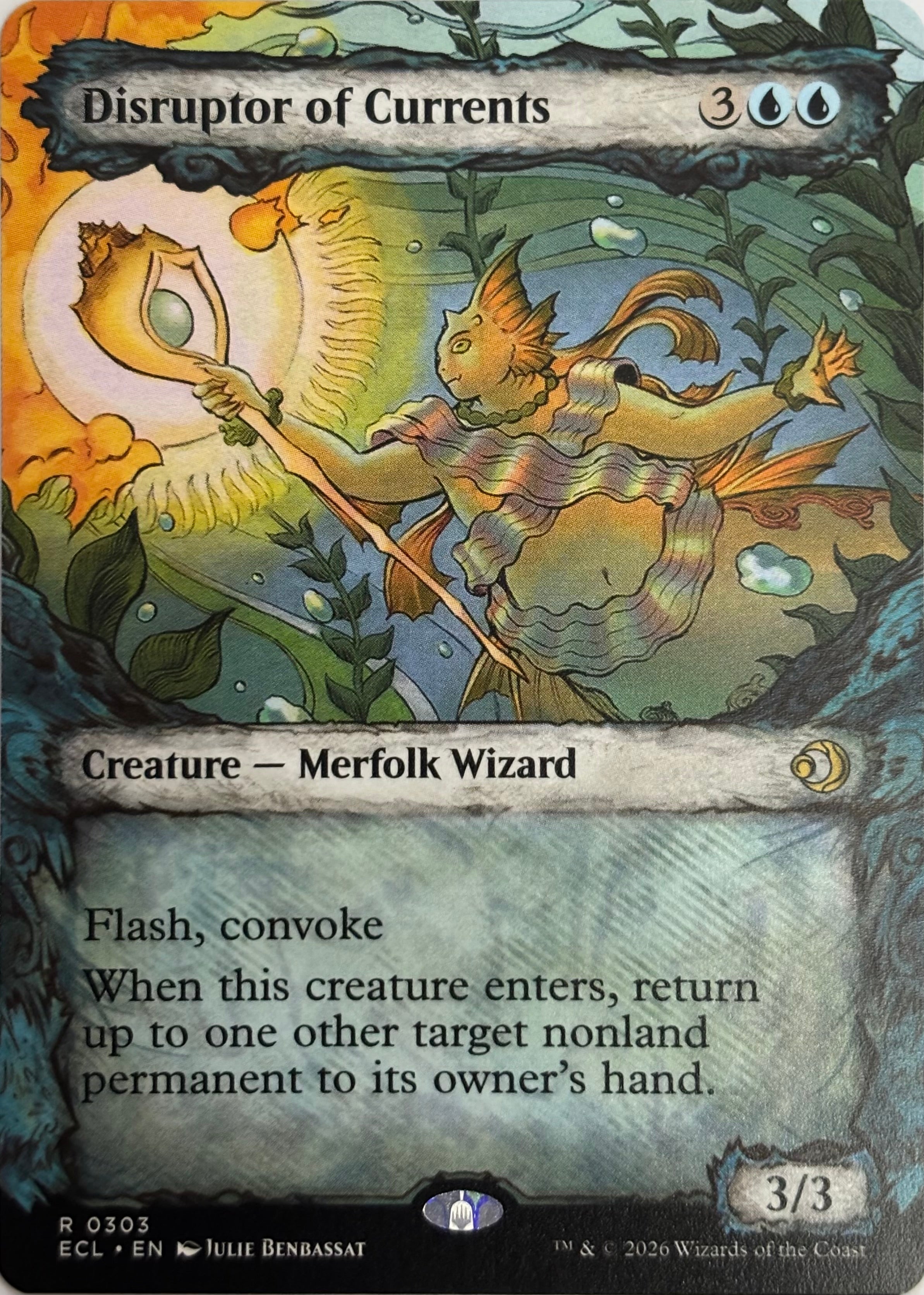 Magic tcg Disruptor Of Currents 0303 Showcase (Borderless)
