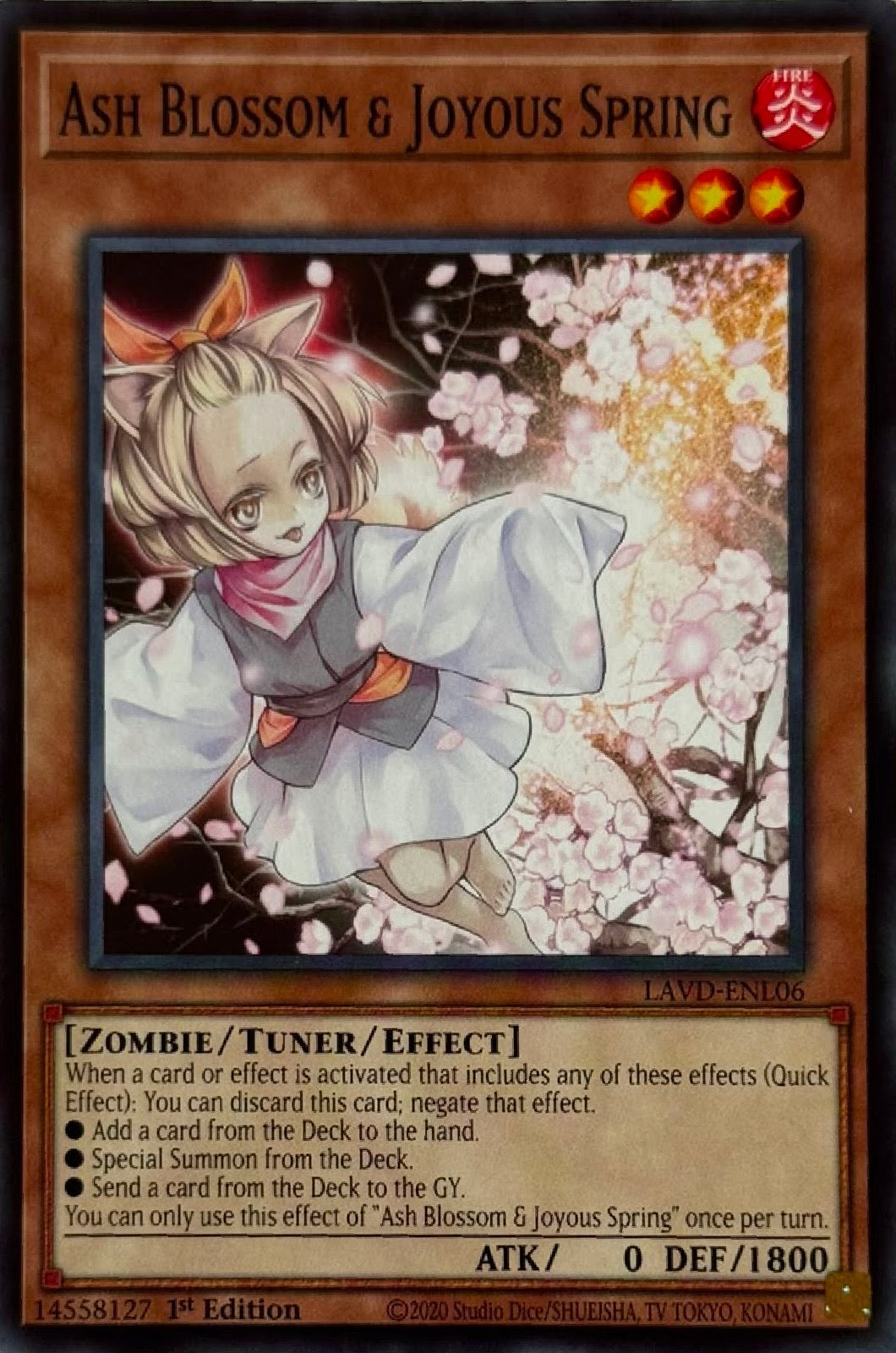 Yugioh! Ash Blossom & Joyous Spring Lavd-enl06 1st edition