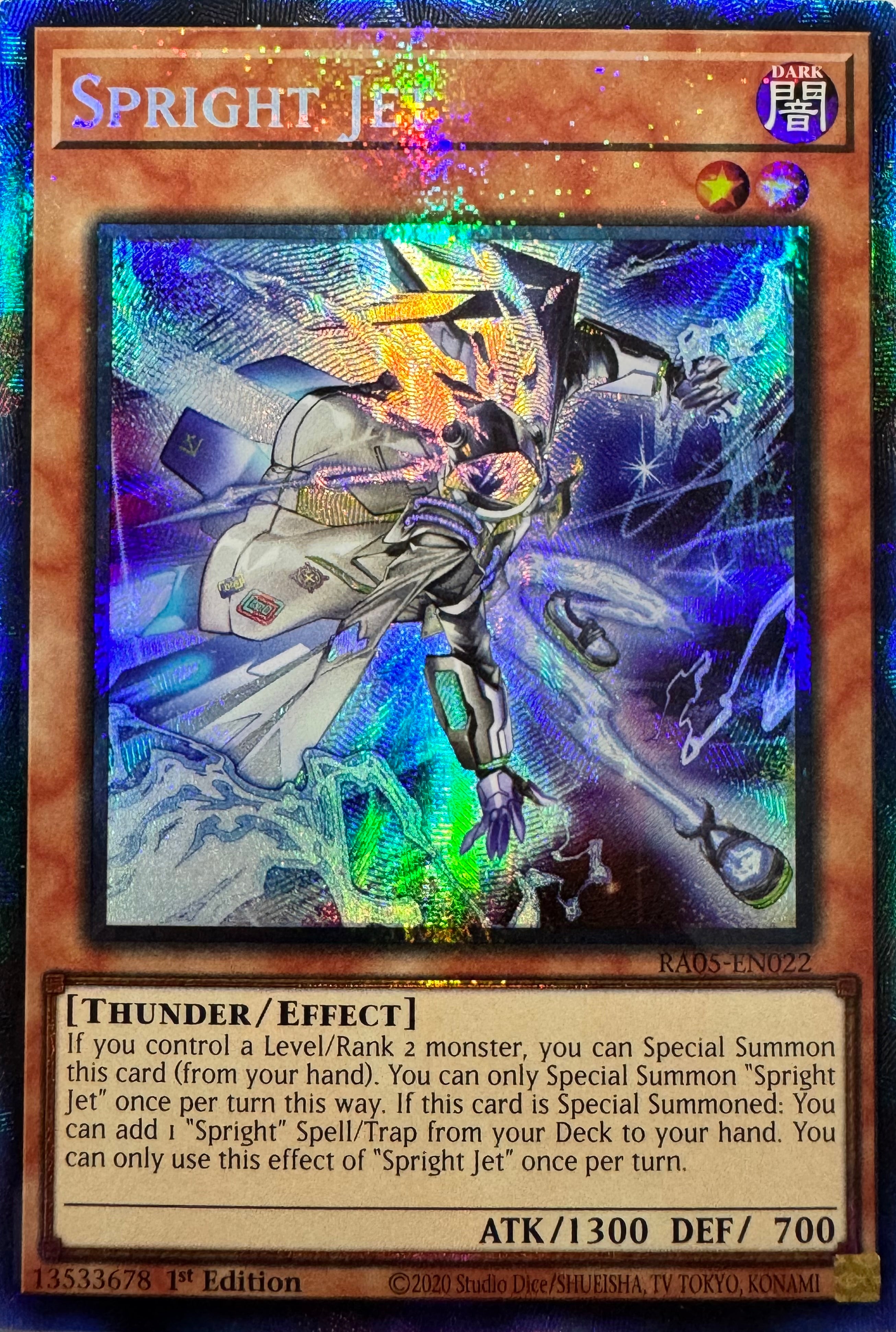 Yugioh! Spright Jet Ra05-en022 1st Edition Collector