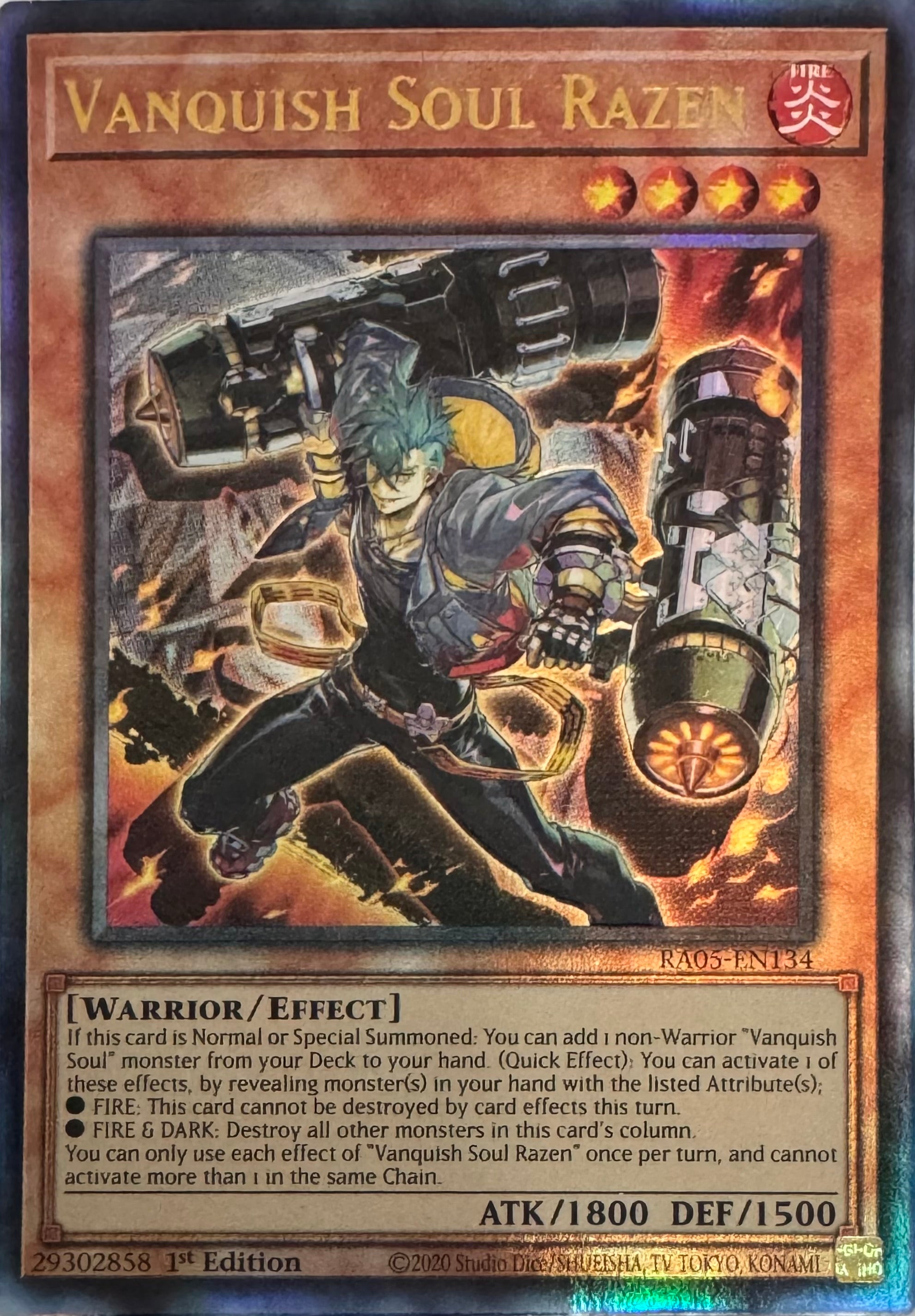 Yugioh! Vanquish Soul Razen Ra05-en134 1st Edition Ultimate