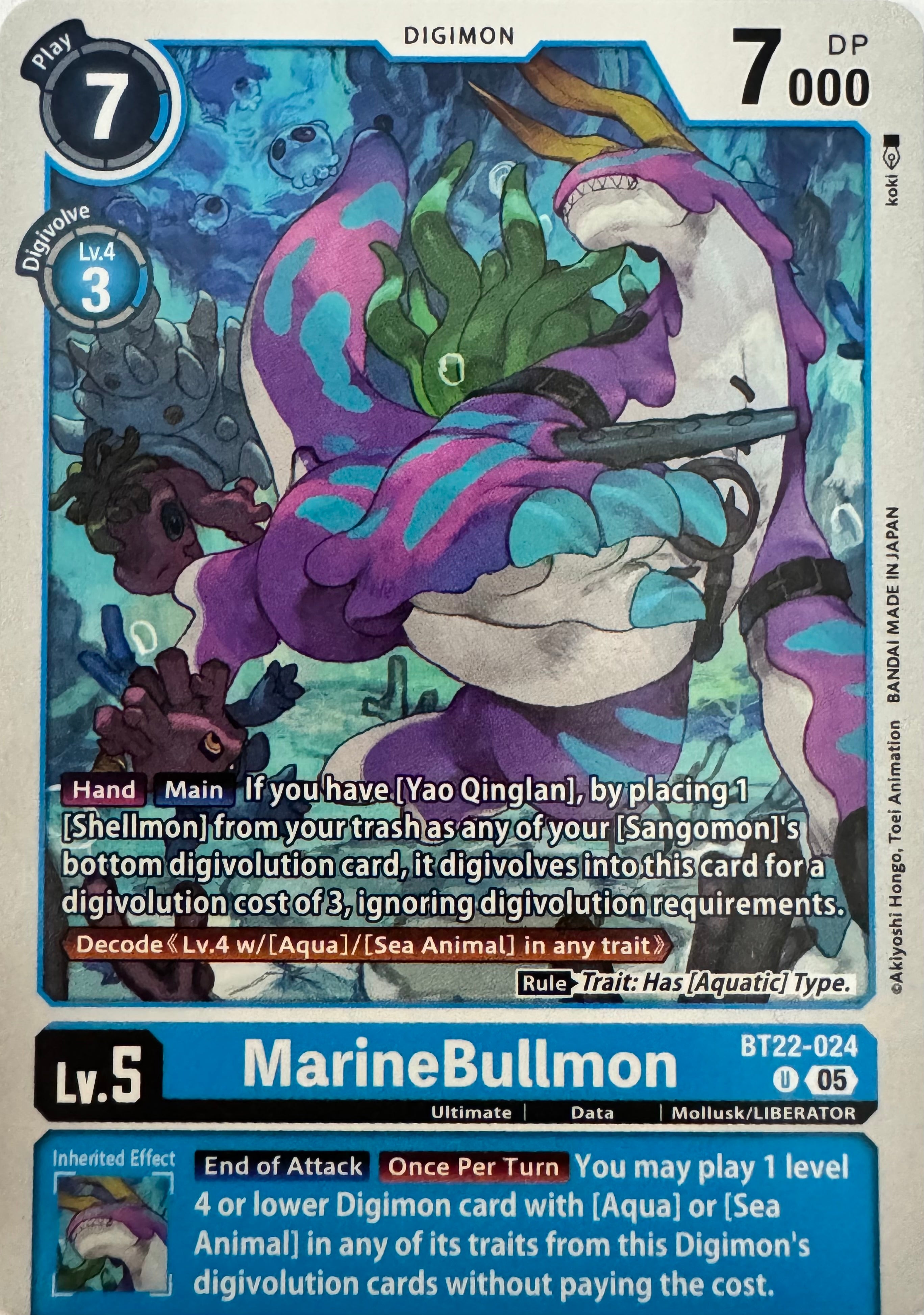 Digimon Tcg MarineBullmon Bt22-024