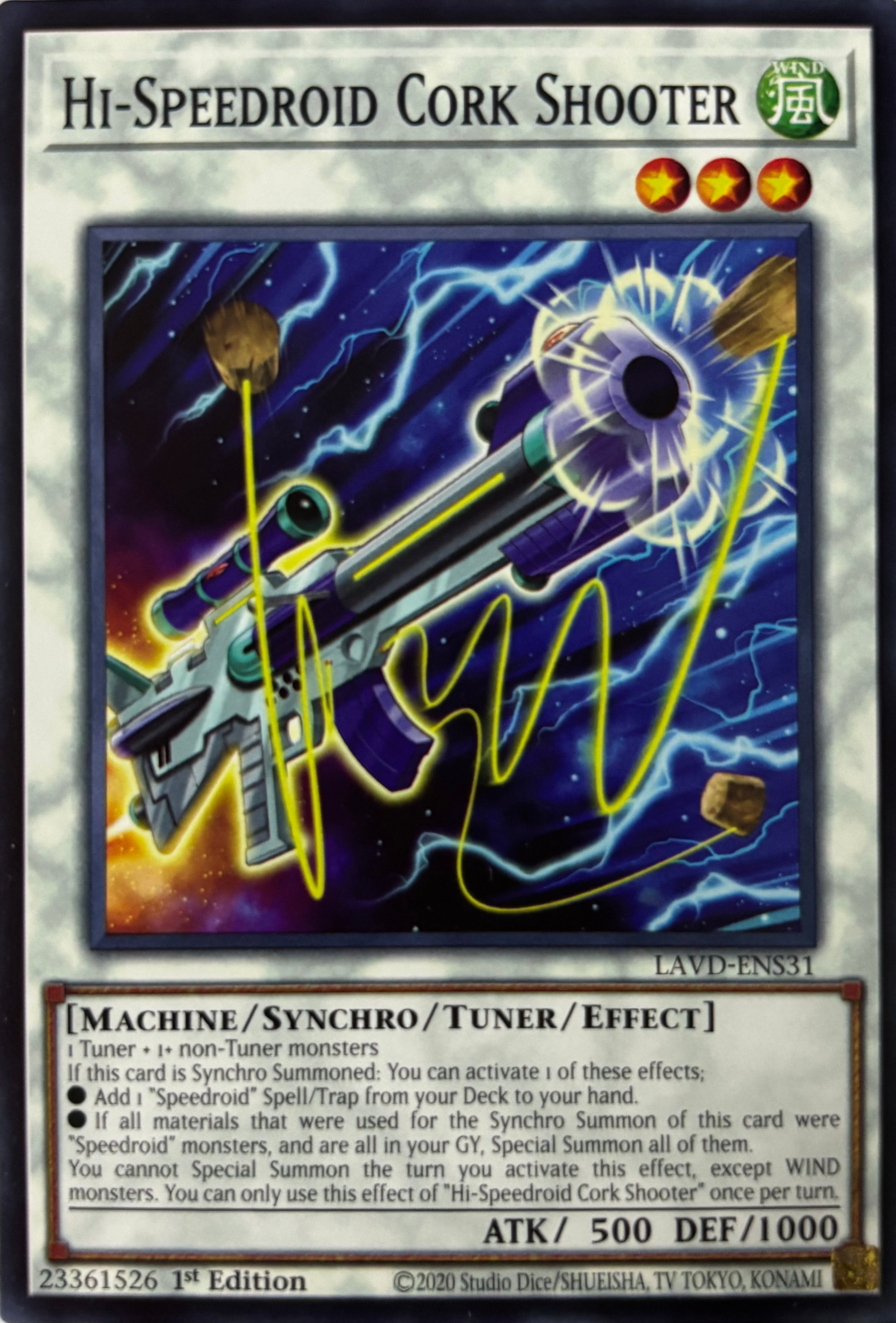 Yugioh!  Hi-Speedroid Cork Shooter LAVD-ENS31