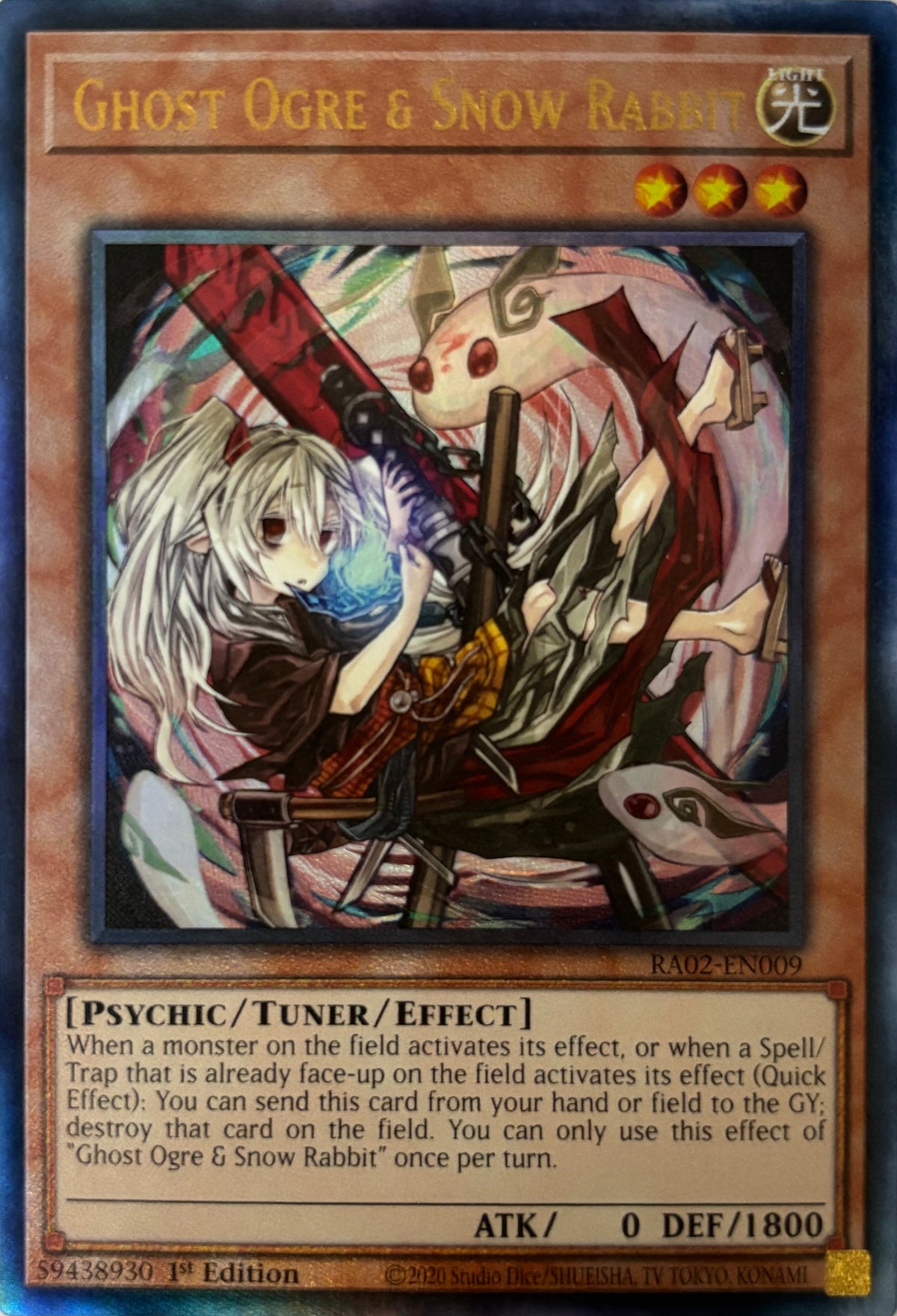 Yugioh! Ghost Ogre & Snow Rabbit Ra02-en009 1st Edition Ultimate (Alternate Art)