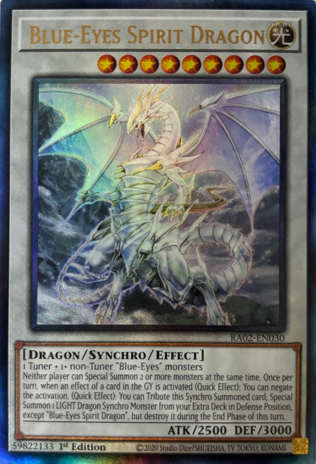 Yugioh! Blue-Eyes Spirit Dragon Ra02-en030 1st Edition Ultimate