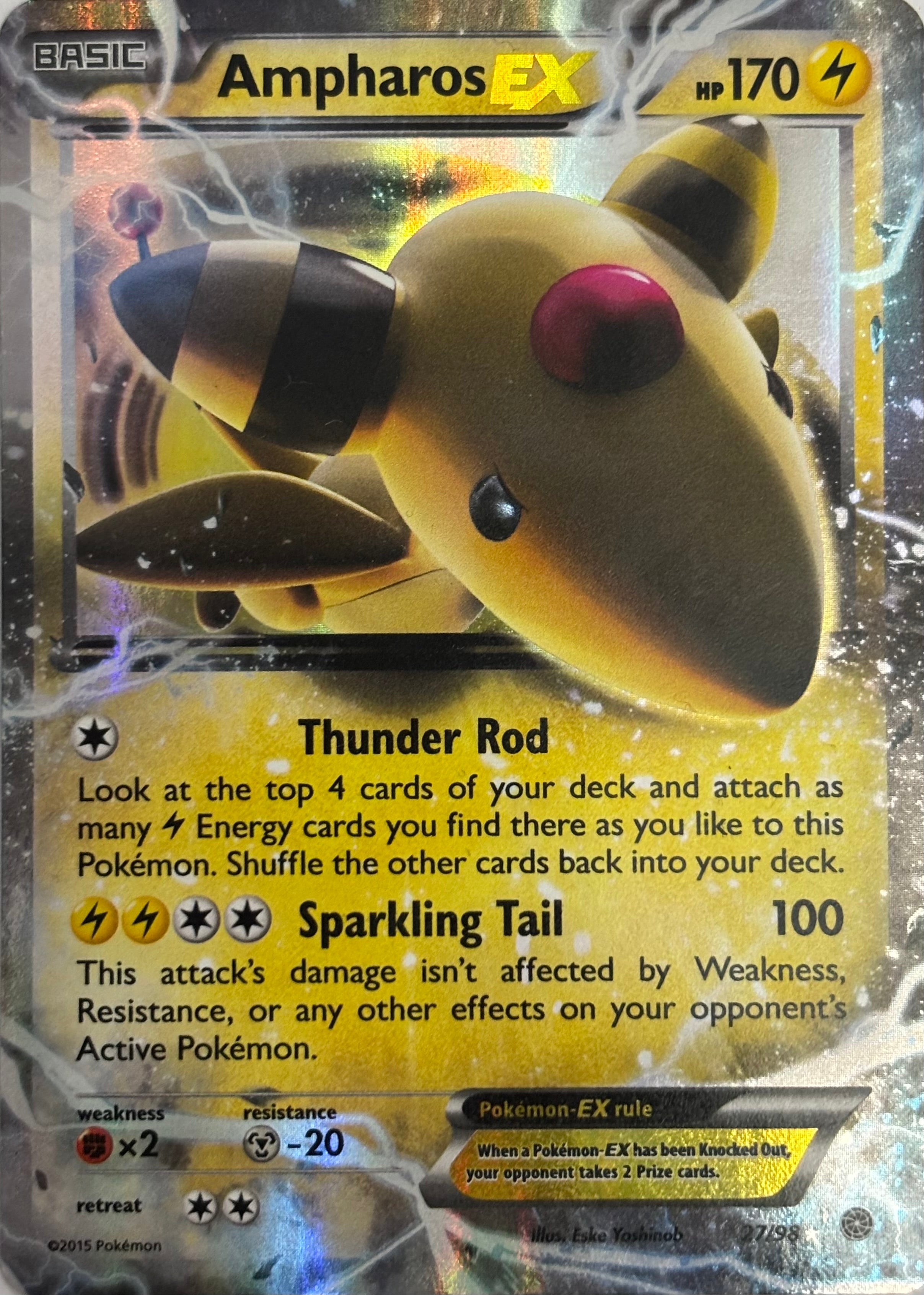 Pokemon Tcg Ampharos Ex 27/98