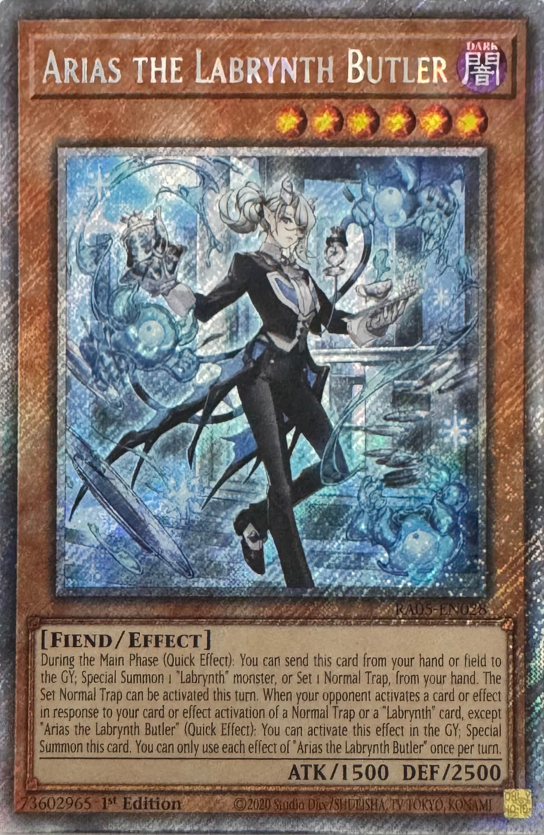 Yugioh! Arias The Labrynth Butler Ra05-en028 1st Edition Platinum