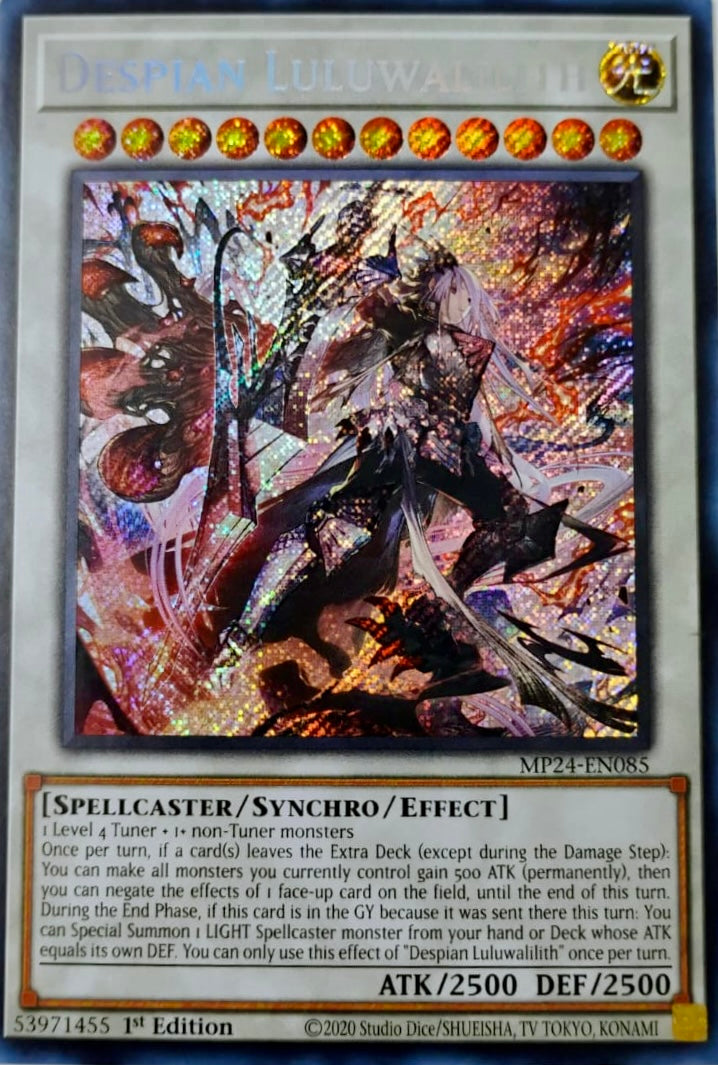 Yugioh! Despian Luluwalilith Mp24-en085 Secret Rare 1st Edition (Missprint)