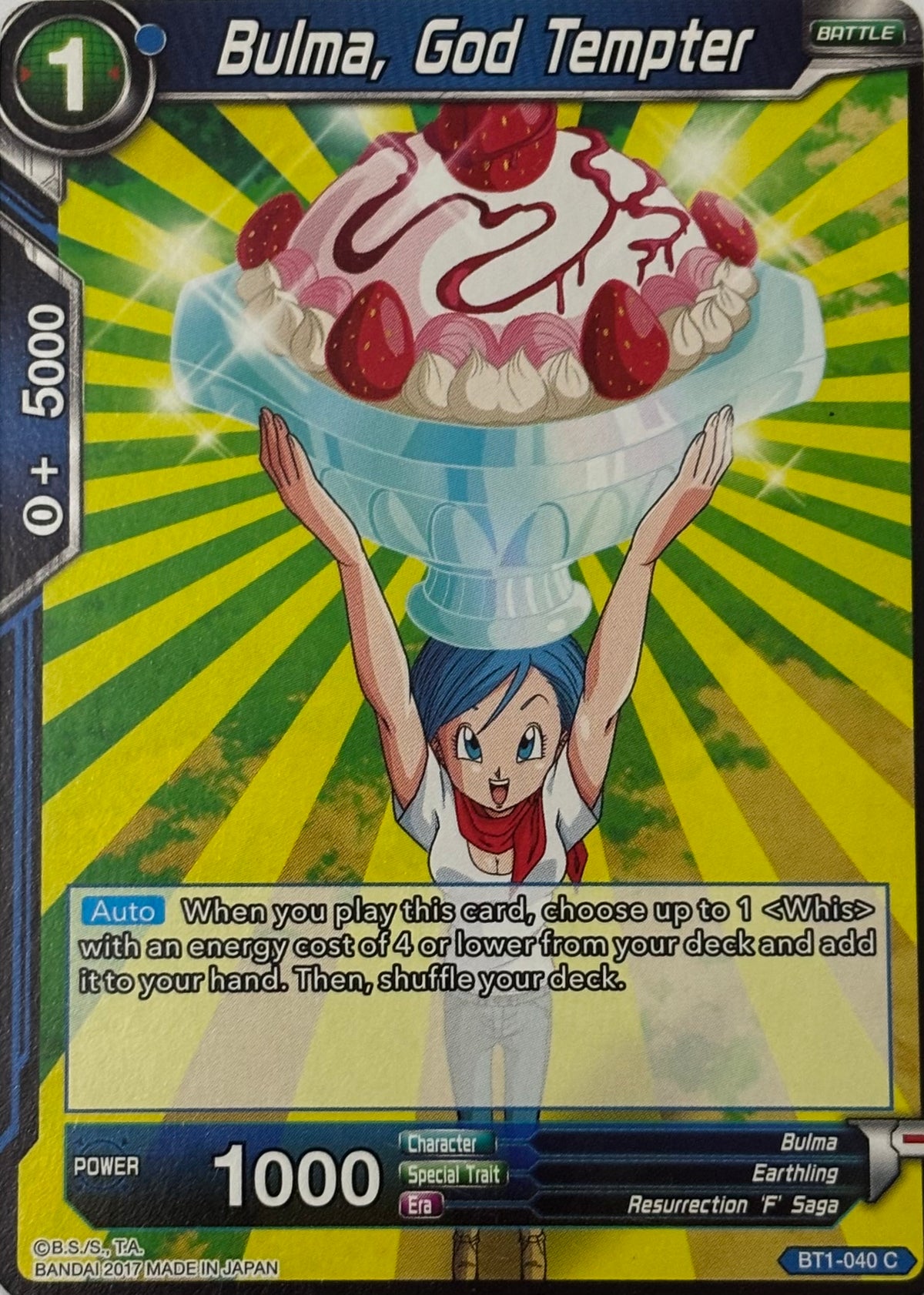 Dragon Ball Tcg Bulma, God Tempter Bt1-040
