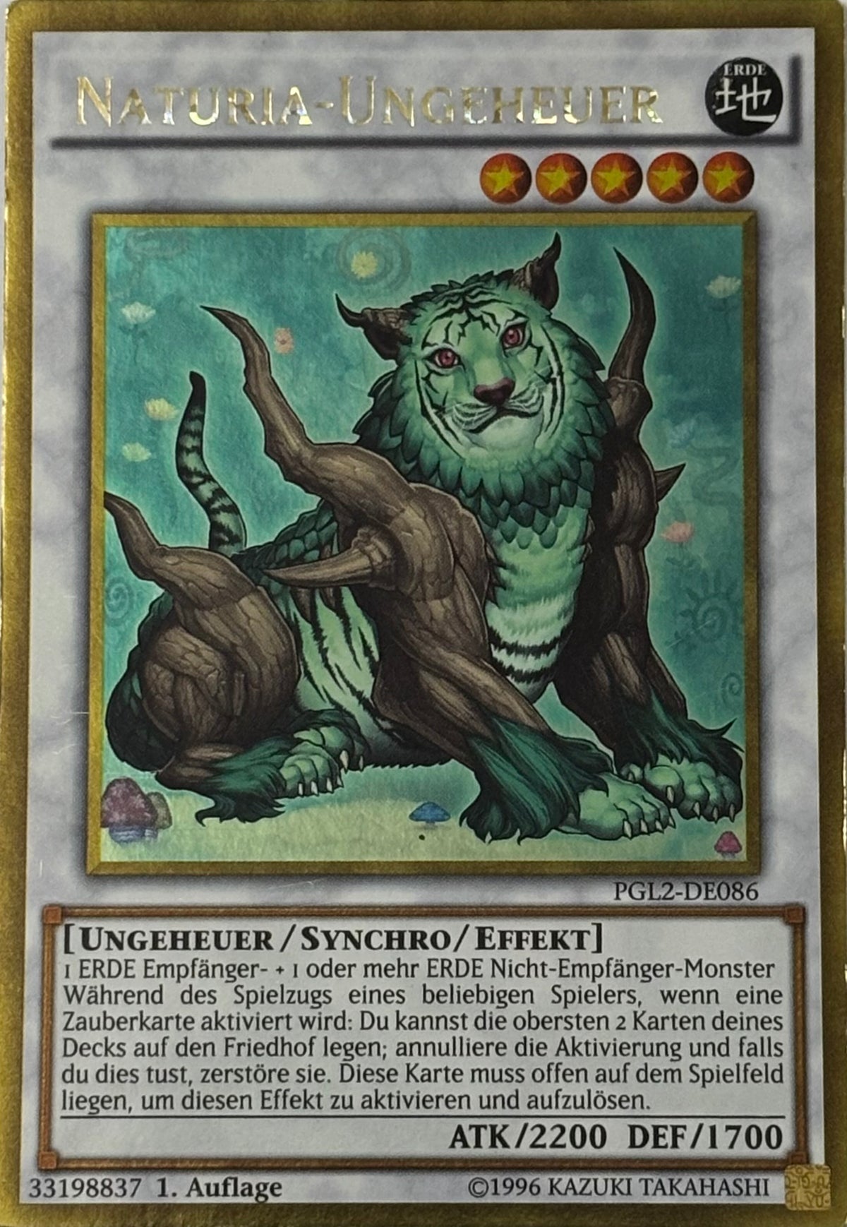 Yugioh! Naturia - Ungeheuer Pgl2-de086 1. Auflage Gold rare (Aleman)