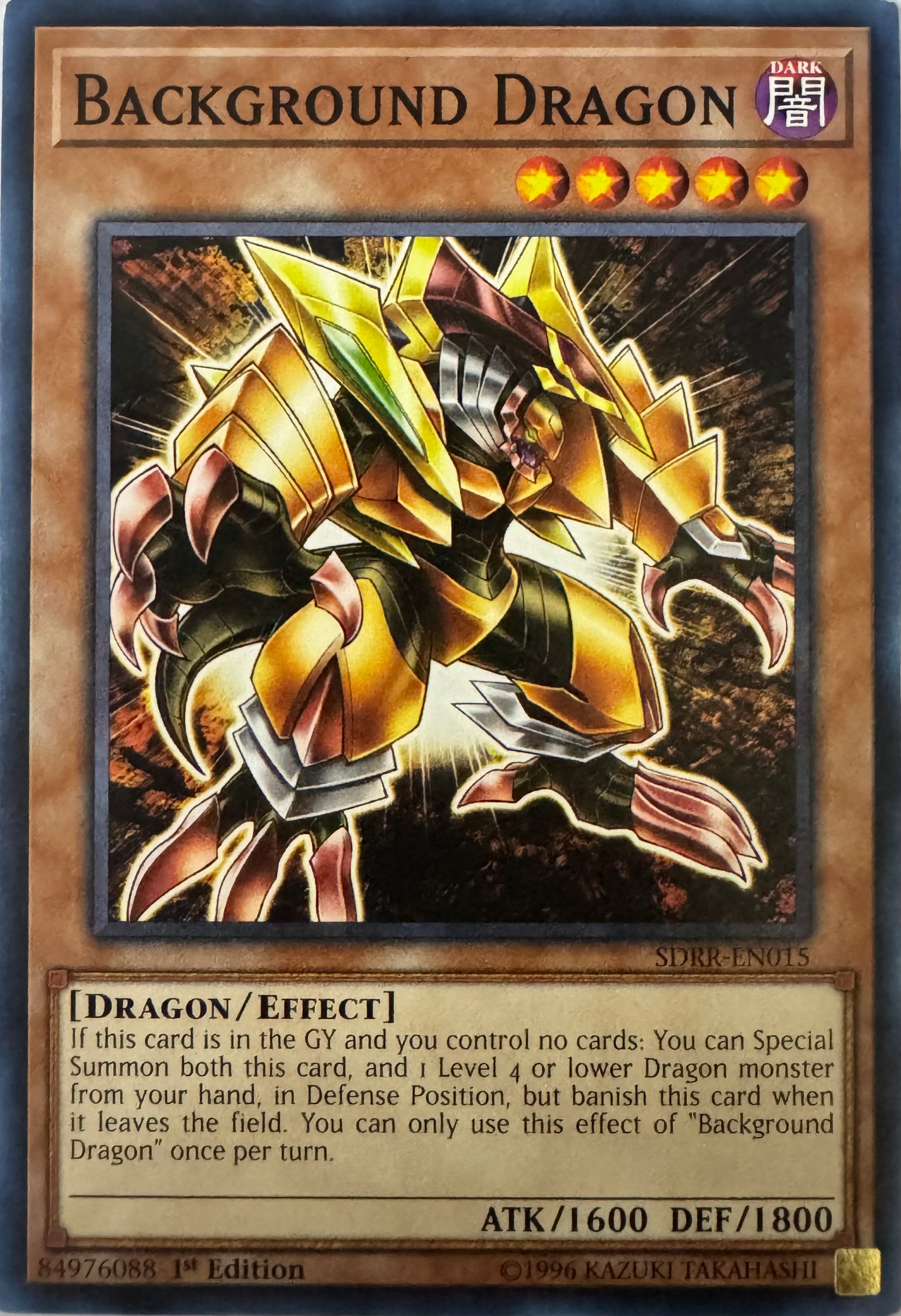 Yugioh! Background Dragon Sdrr-en015 1st Edition
