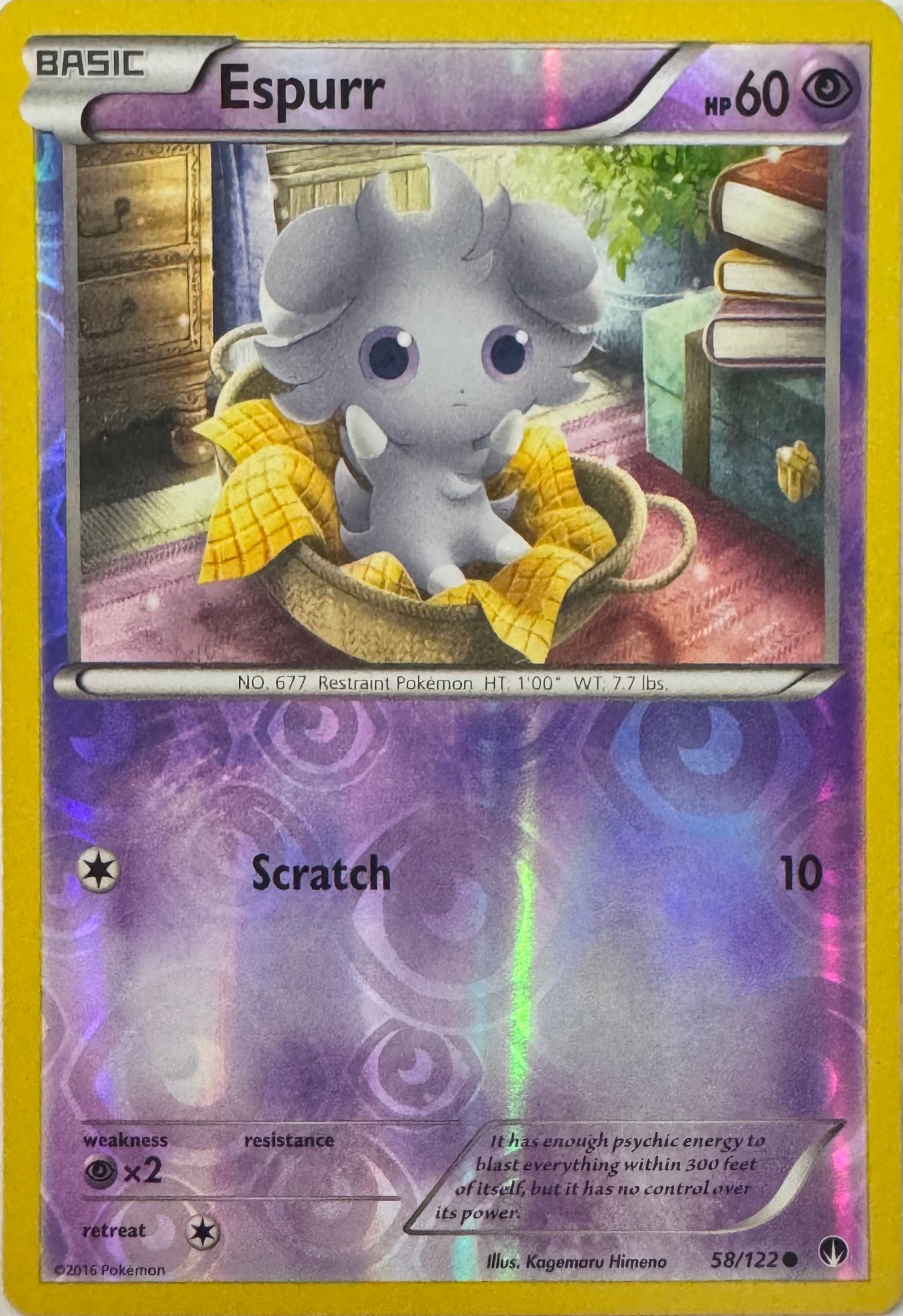 Pokemon Tcg Espurr 58/122 Reverse