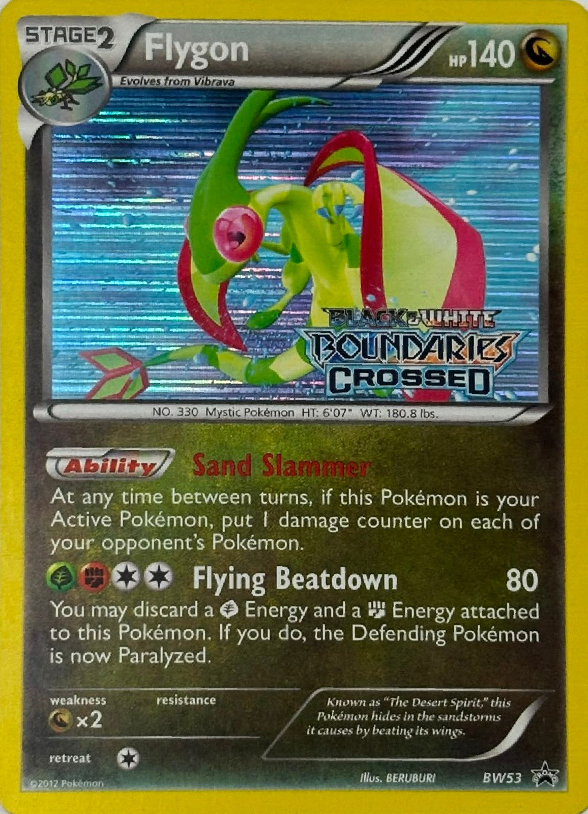 Pokemon Tcg Flygon Bw53 Holo  (Boundaries Crossed)