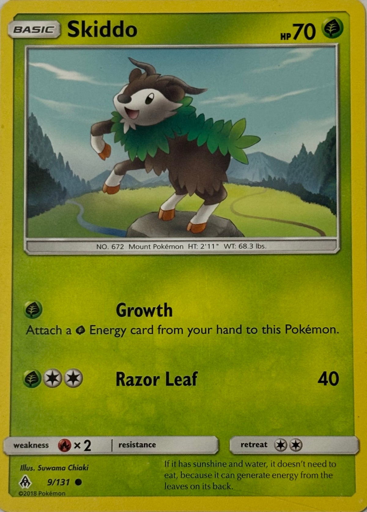 Pokemon Tcg Skiddo 9/131