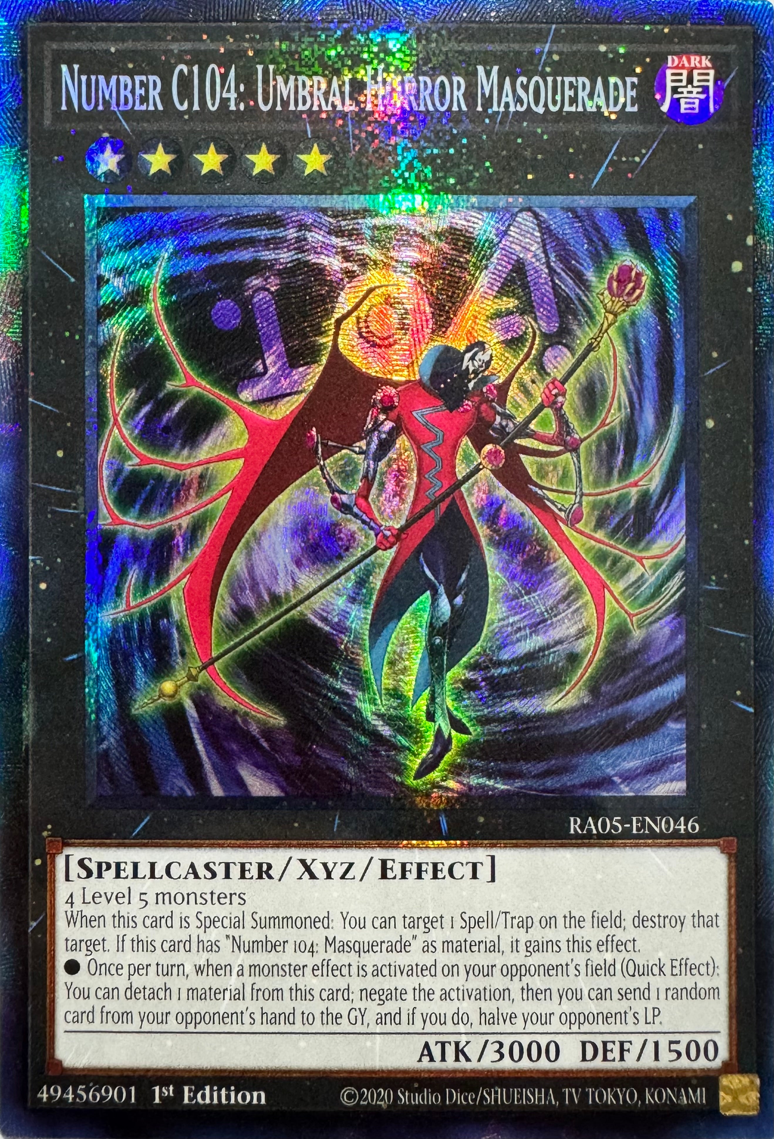 Yugioh! Number C104: Umbral Horror Masquerade Ra05-en046 1st Edition Collector