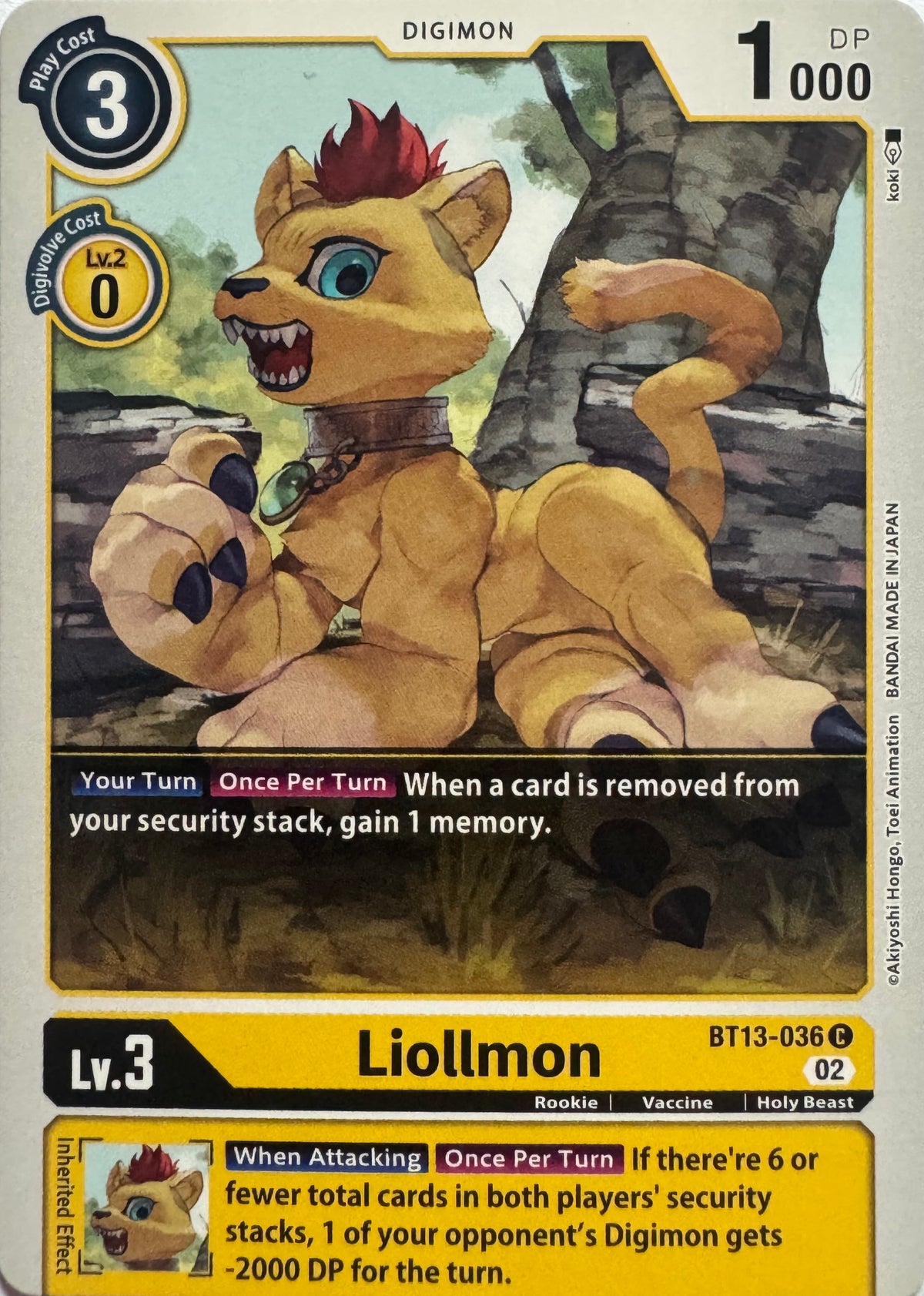 Digimon Tcg Liollmon Bt13-036