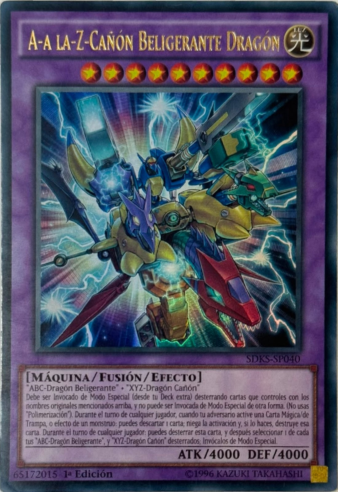 Yugioh! A-A-A-Z-Cañon Beligerante Dragon Sdks-sp040 1a edicion Ultra Rare