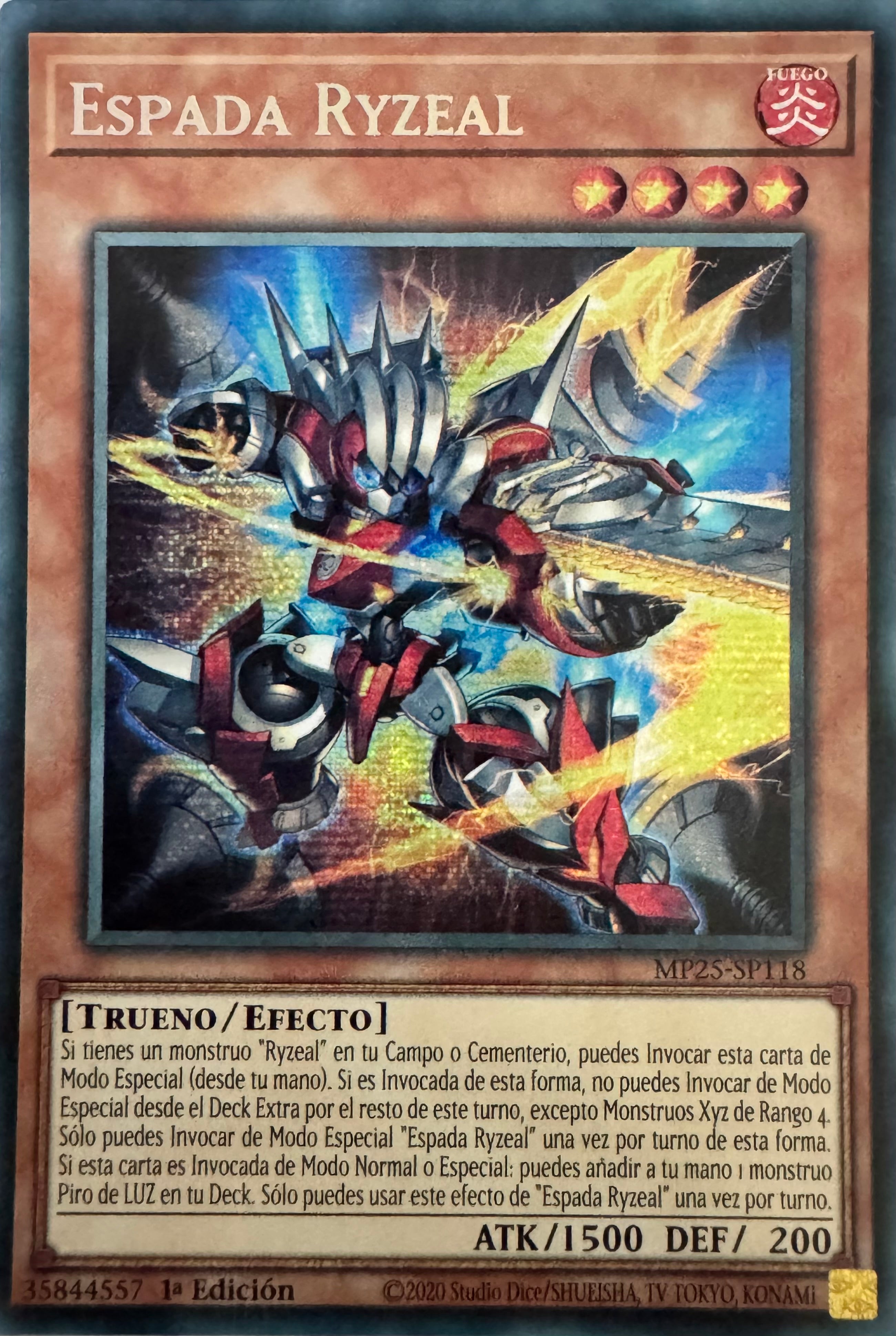 Yugioh! Espada Ryzeal Crbr-sp118 1ra edicion Prismatica