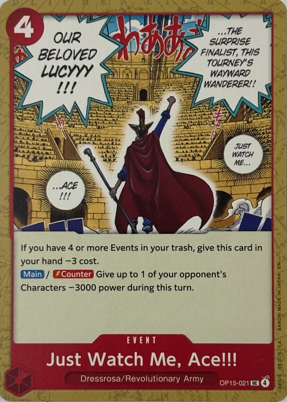 One Piece Tcg Just Watch Me, Ace!!! Op15-021