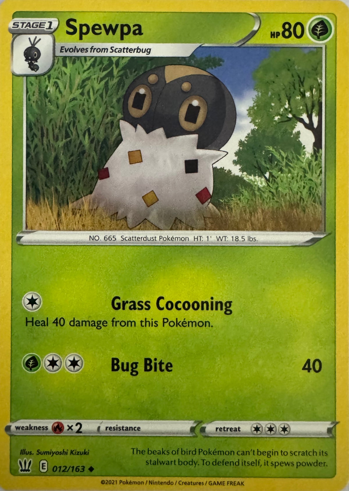 Pokemon Tcg Spewpa 012/163