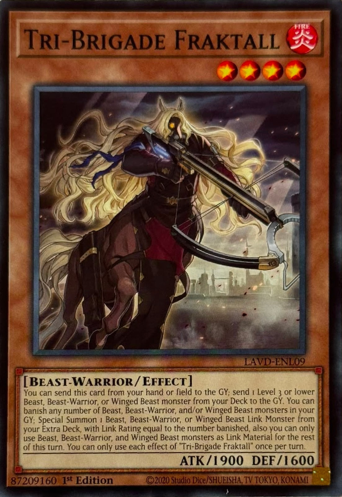 Yugioh! Tri-Brigade Fraktall Lavd-enl09 1st edition