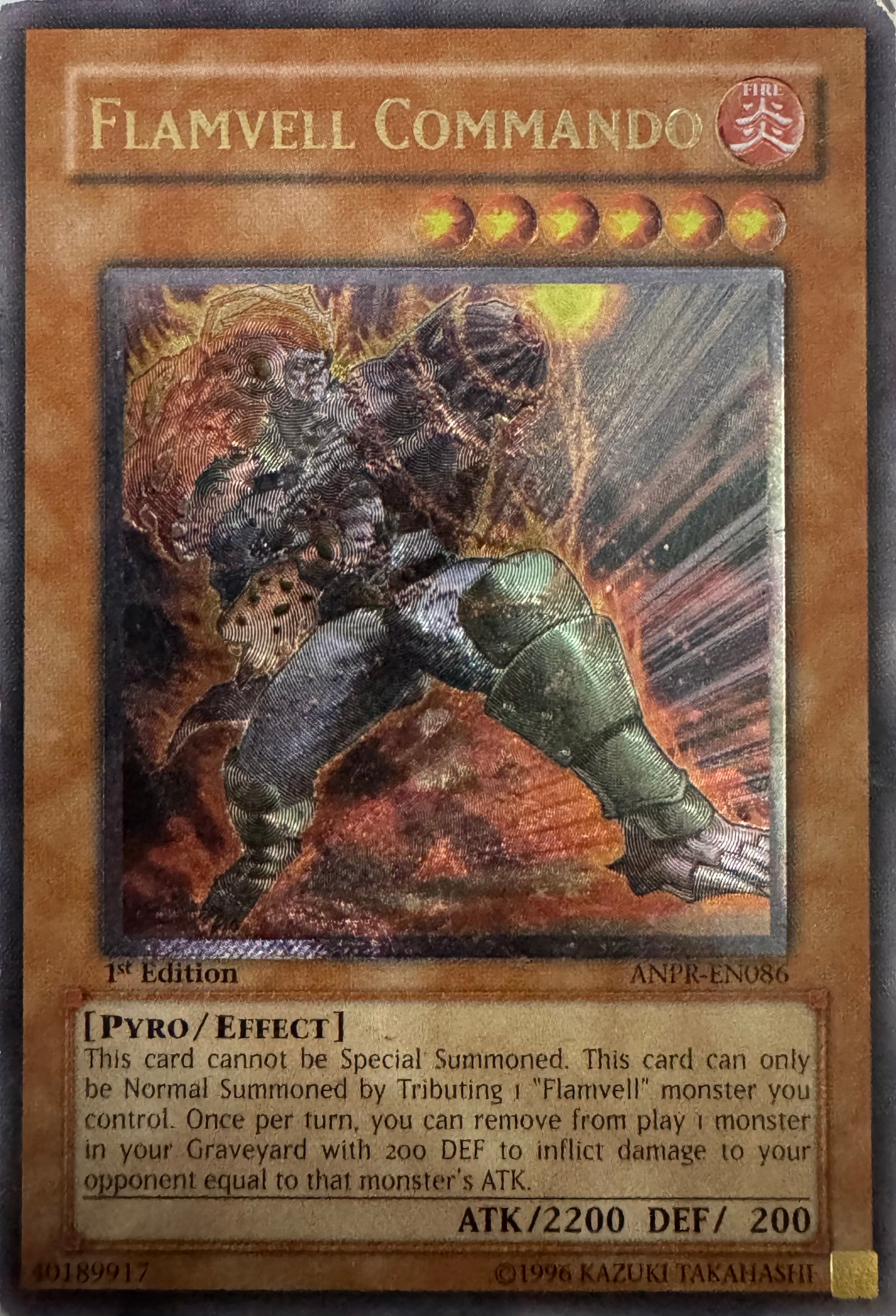 Yugioh! Flamvell Commando Anpr-en086 1st Edition Ultimate