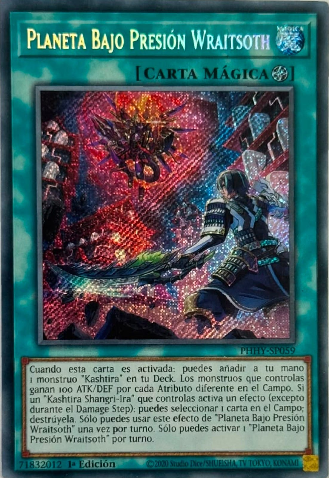 Yugioh! Planeta Bajo Presion Wraitsoth Phhy-sp059 1a edición Secreta