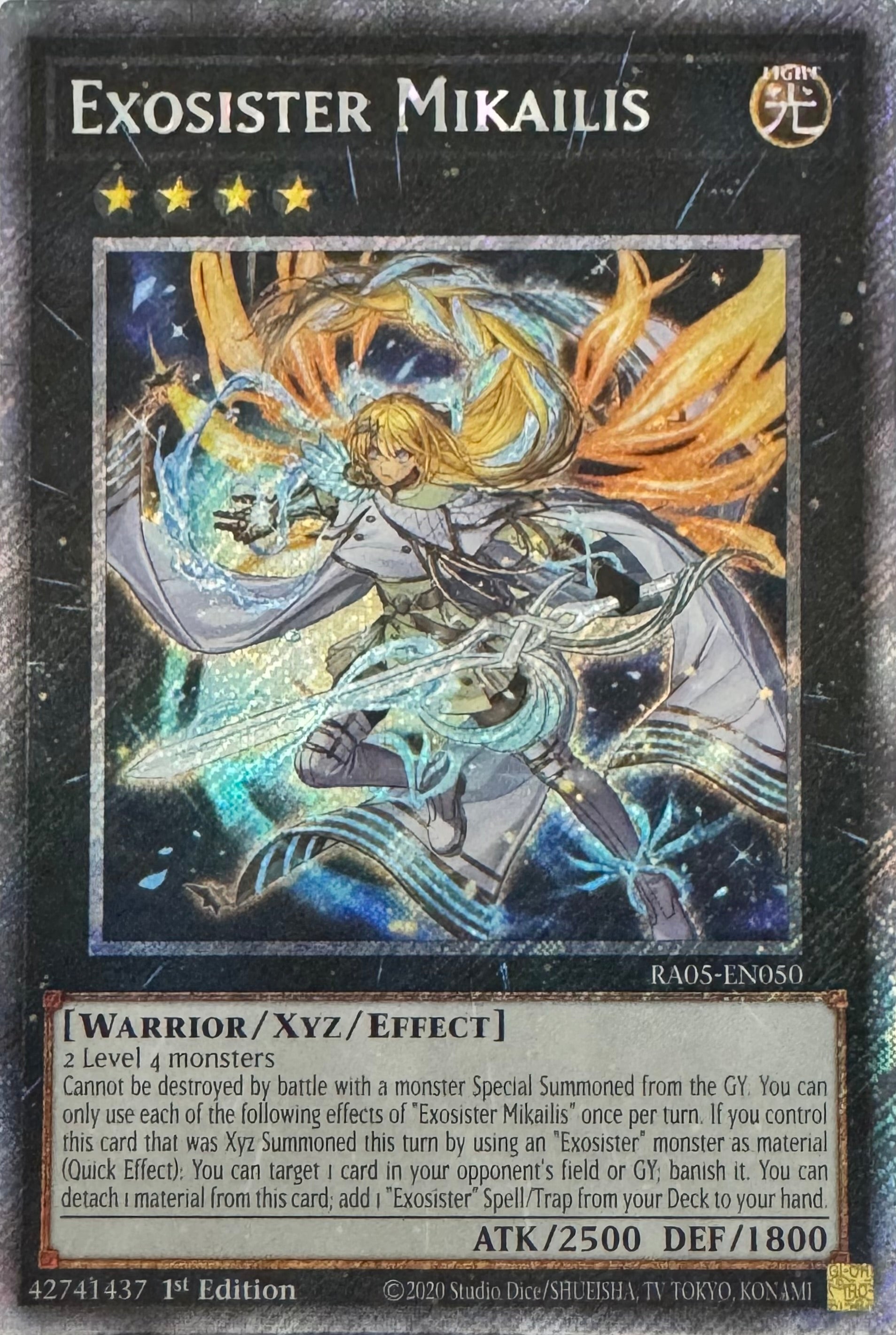 Yugioh! Exosister Mikailis Ra05-en050 1st Edition Platinum
