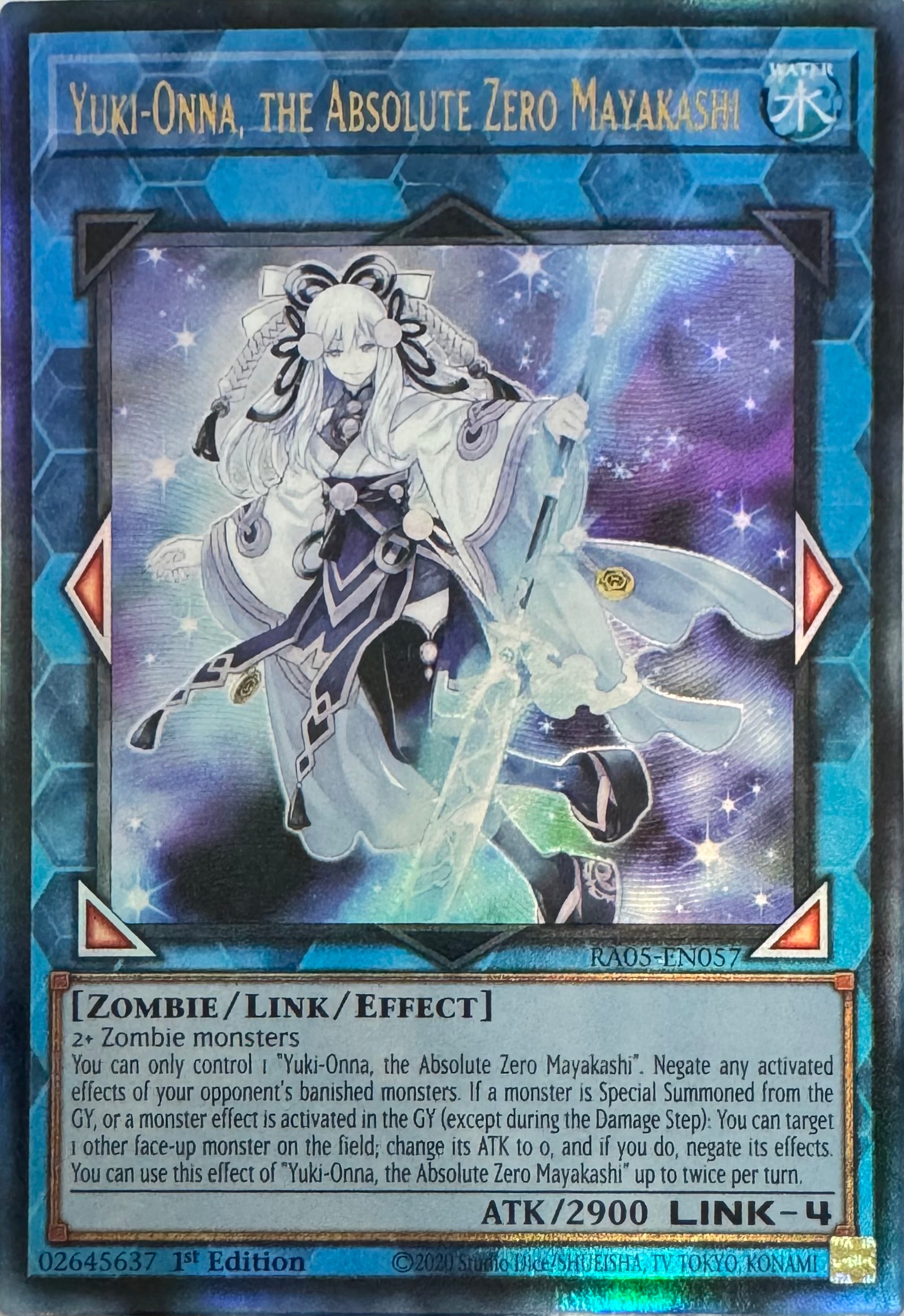 Yugioh! Yuki-Onna, The Absolute Zero Mayakashi Ra05-en057 1st Edition Ultimate