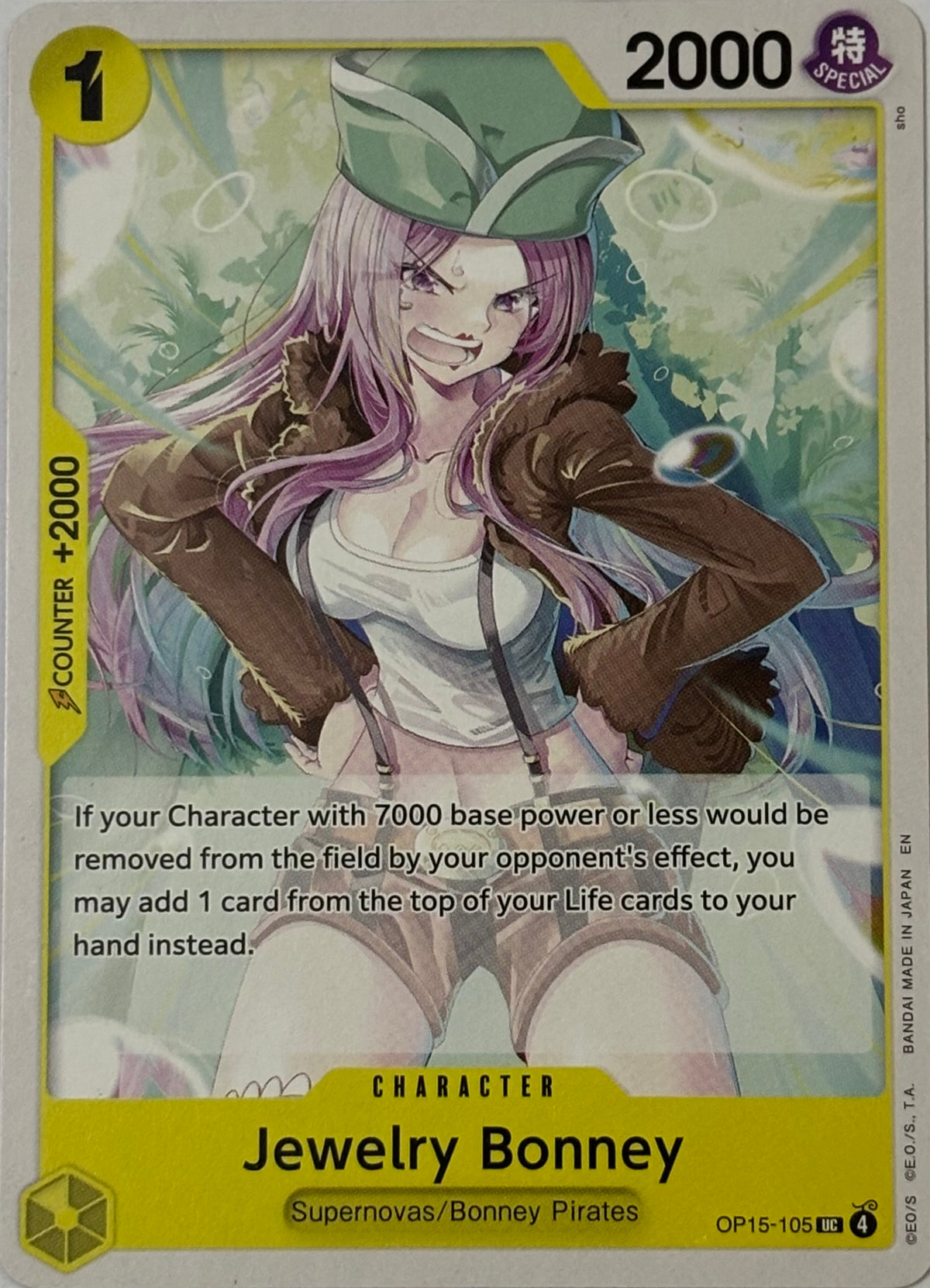 One Piece Tcg Jewelry Bonney Op15-105