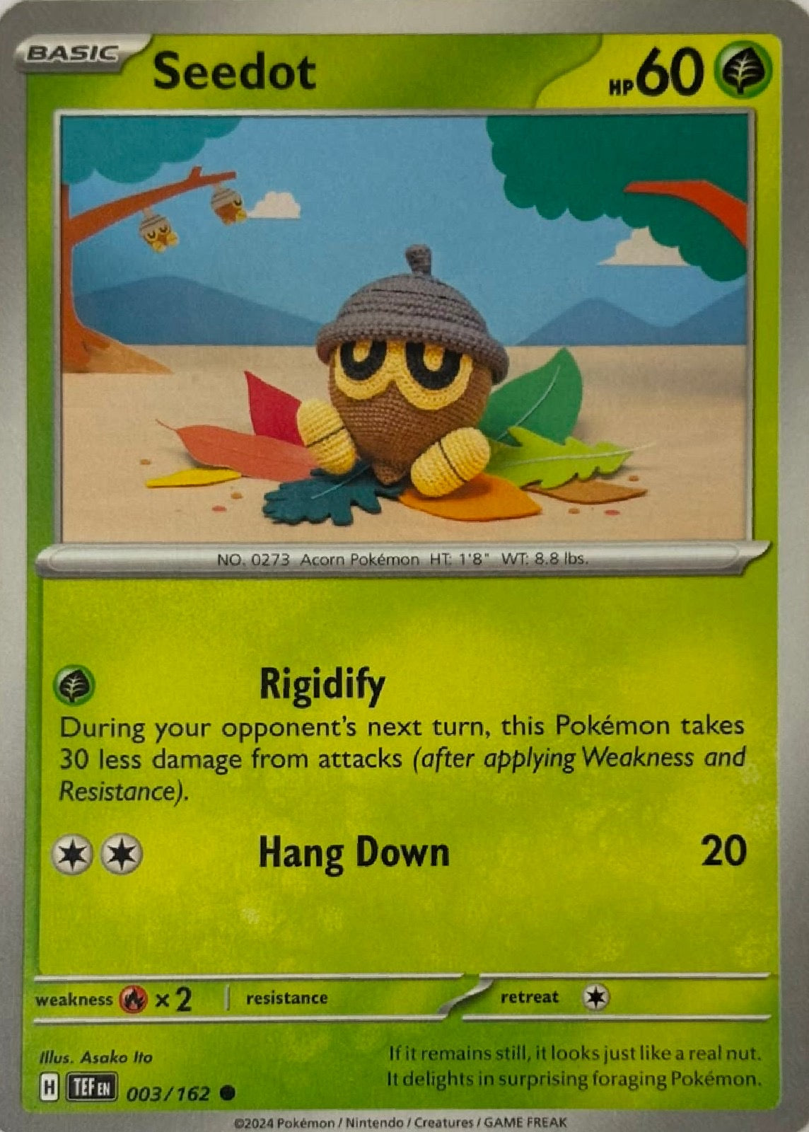 Pokemon Tcg Seedot 003/162