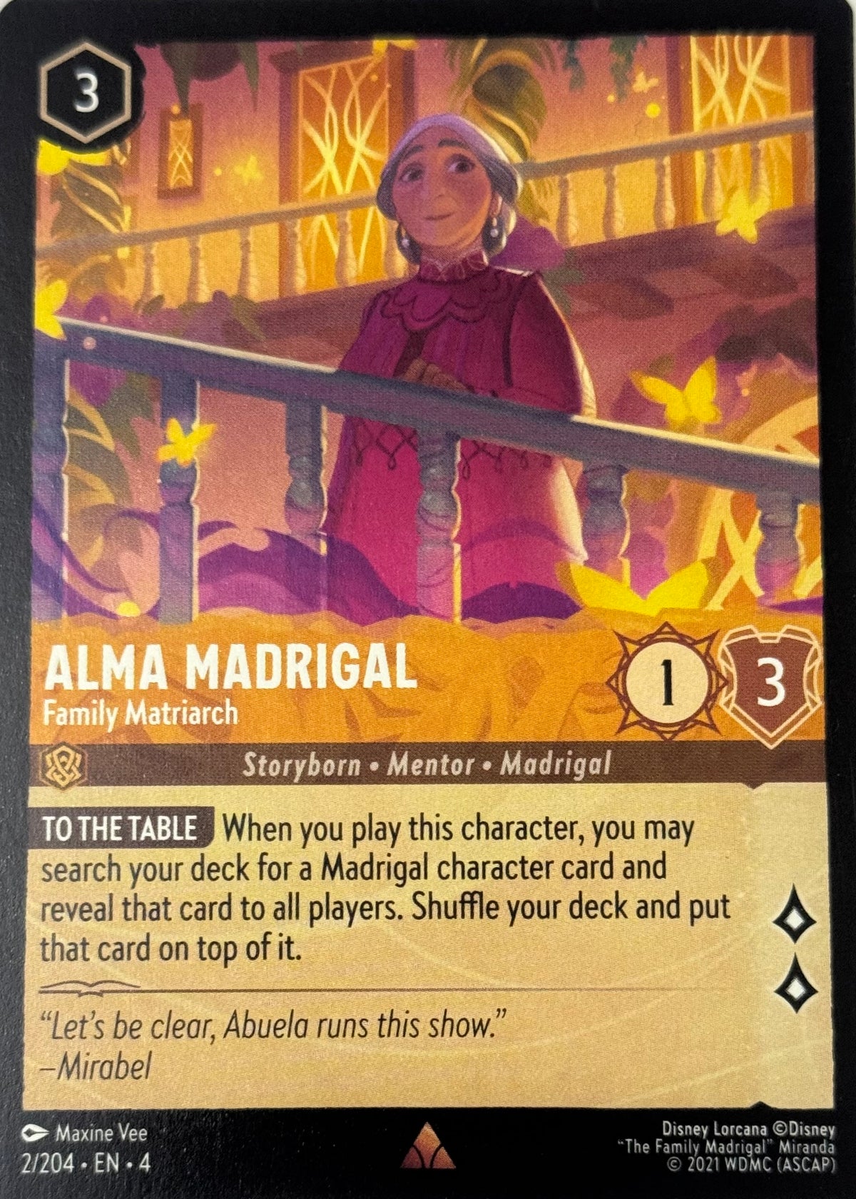 Disney Lorcana Alma Madrigal 2/204