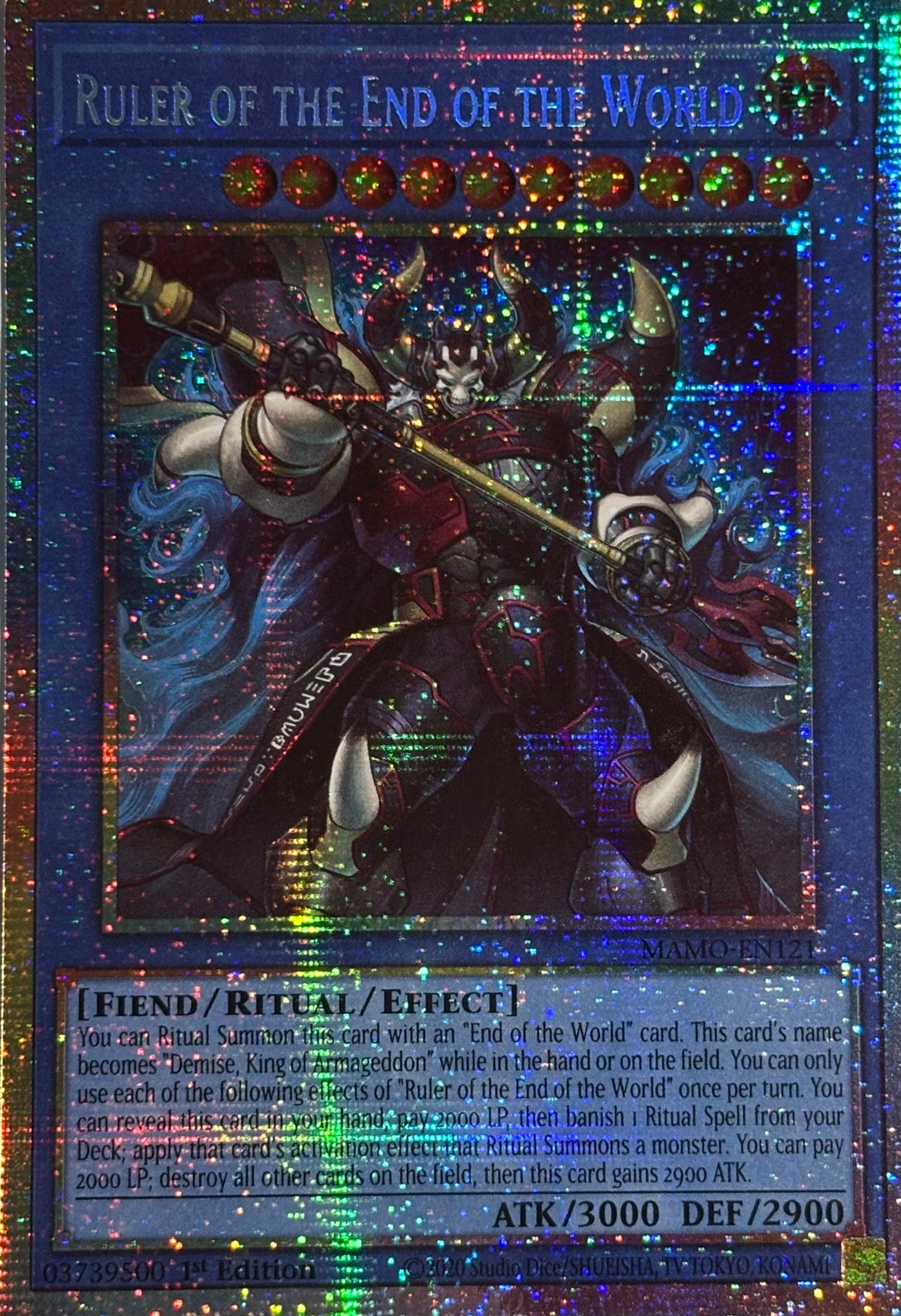 Yugioh! Ruler Of The End Of The World Mamo-en121 1st edition Starlight