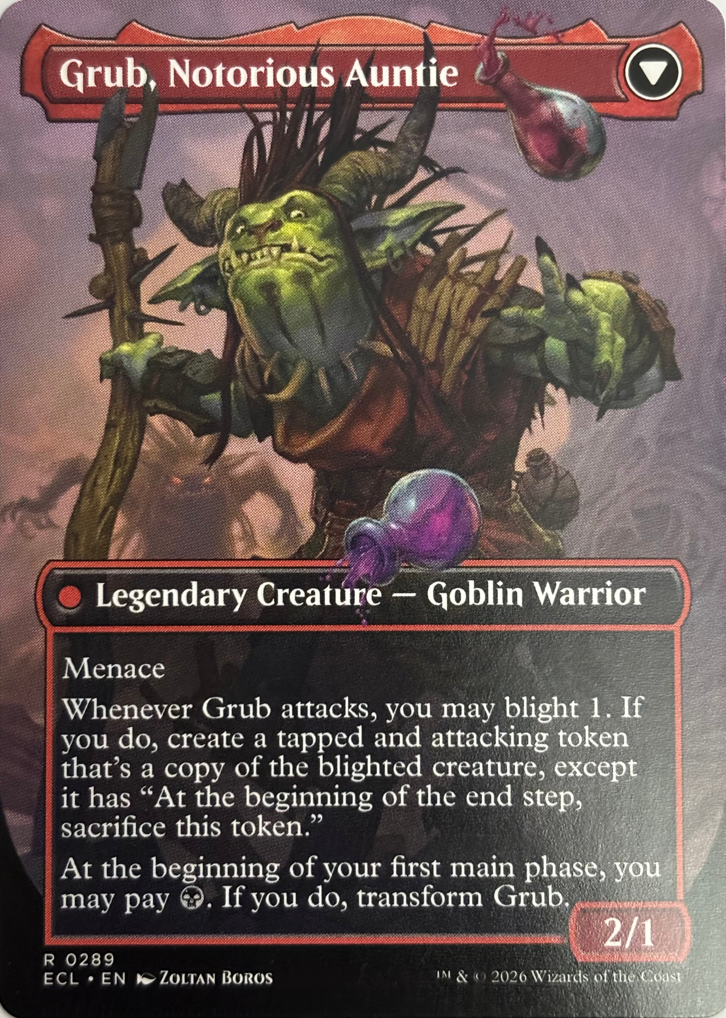 Magic tcg Grub, Storied Matriarch 0289 (Borderless)