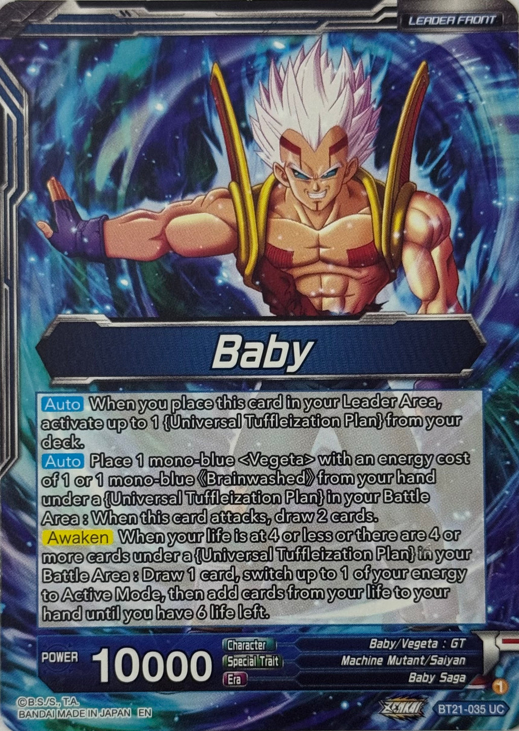 Dragon Ball Tcg Baby//Baby, Awakening With A Grudge Bt21-035