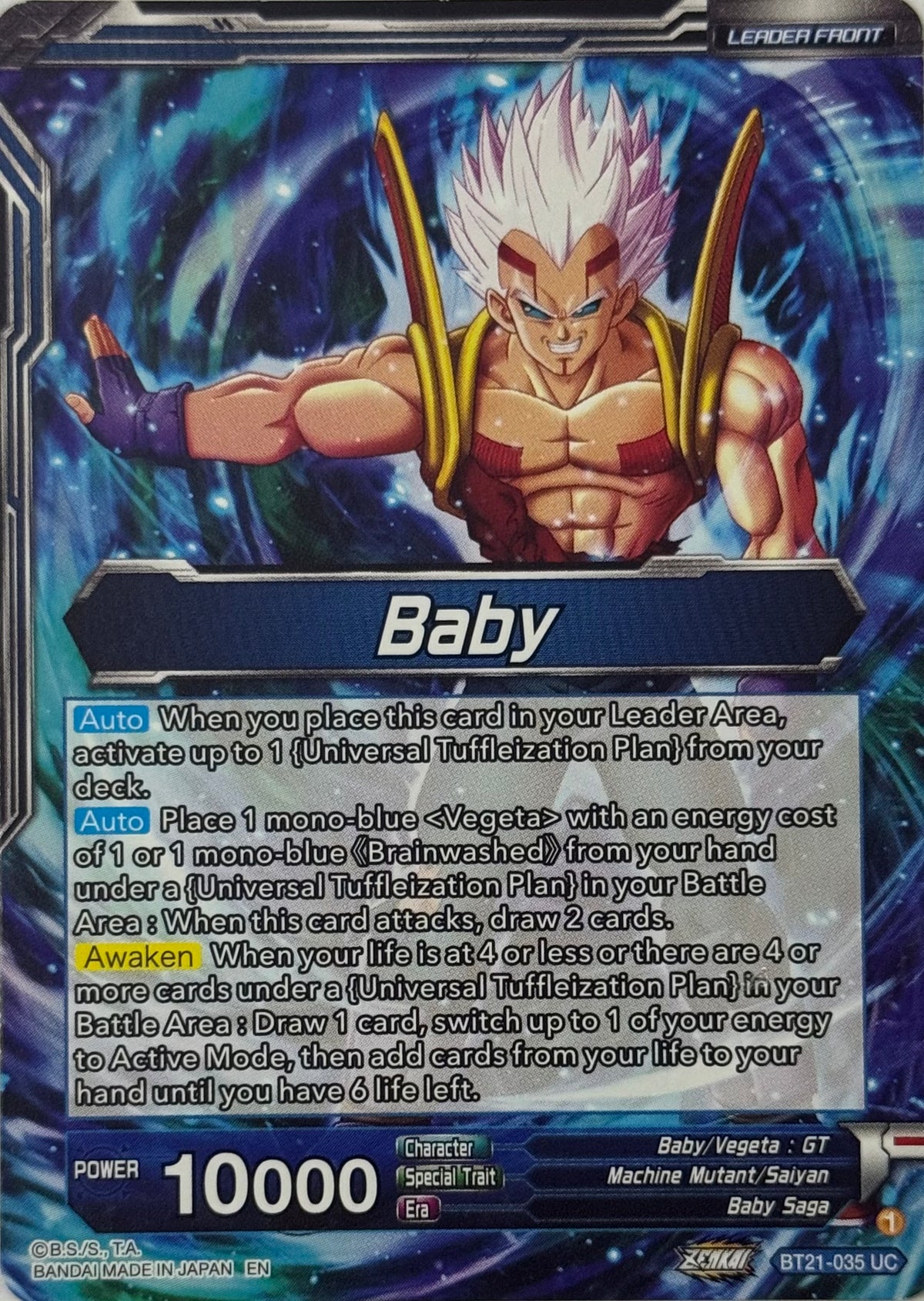 Dragon Ball Tcg Baby//Baby, Awakening With A Grudge Bt21-035