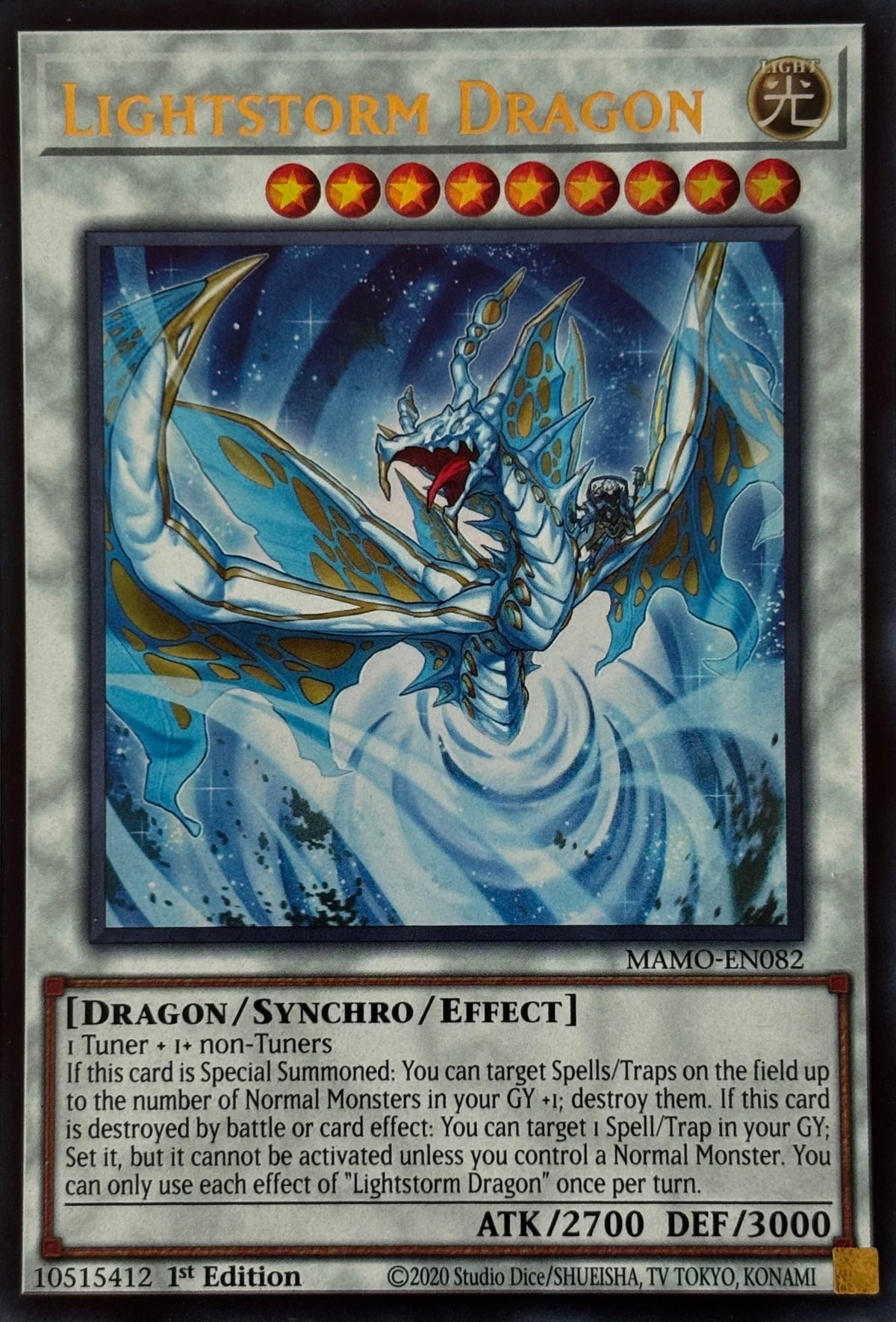 Yugioh! Lightstorm Dragon Mamo-en082 1st edition Ultra rare