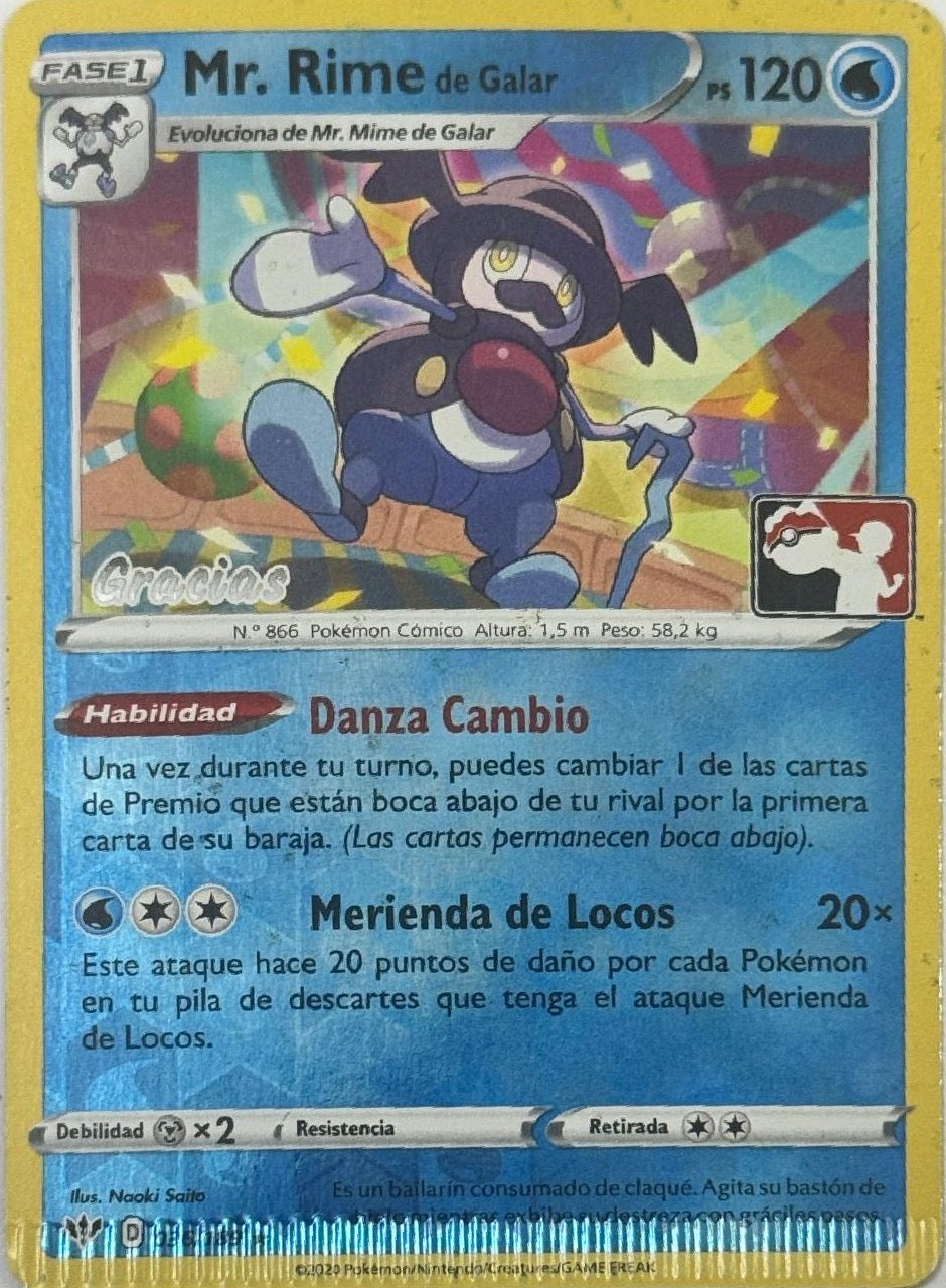 Pokemon Tcg Mr. Rime de Galar 036/189 Reverse (liga)(Español) (Error de impresión)
