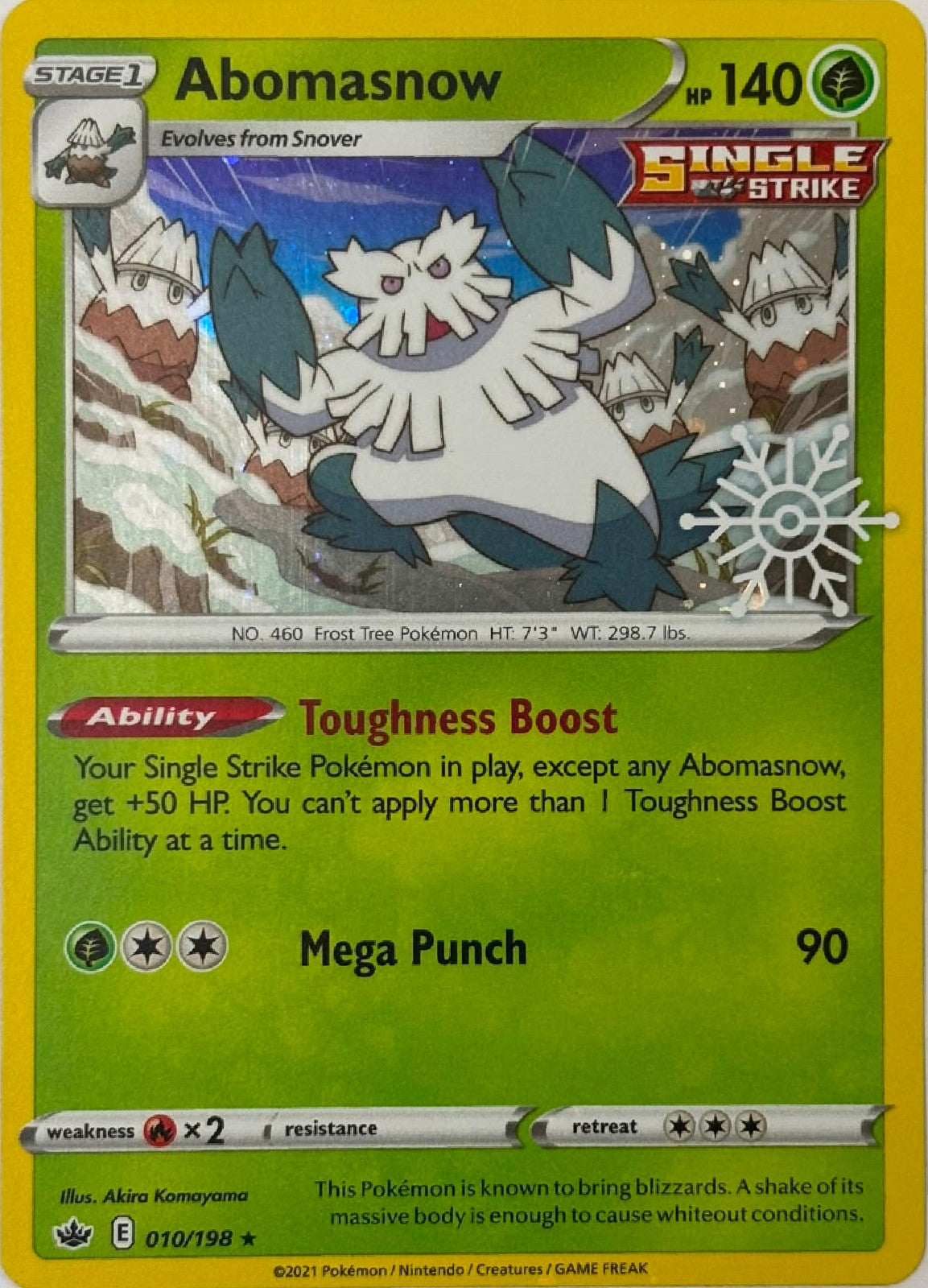 Pokemon Tcg Abomasnow 010/198 (Single Strike)
