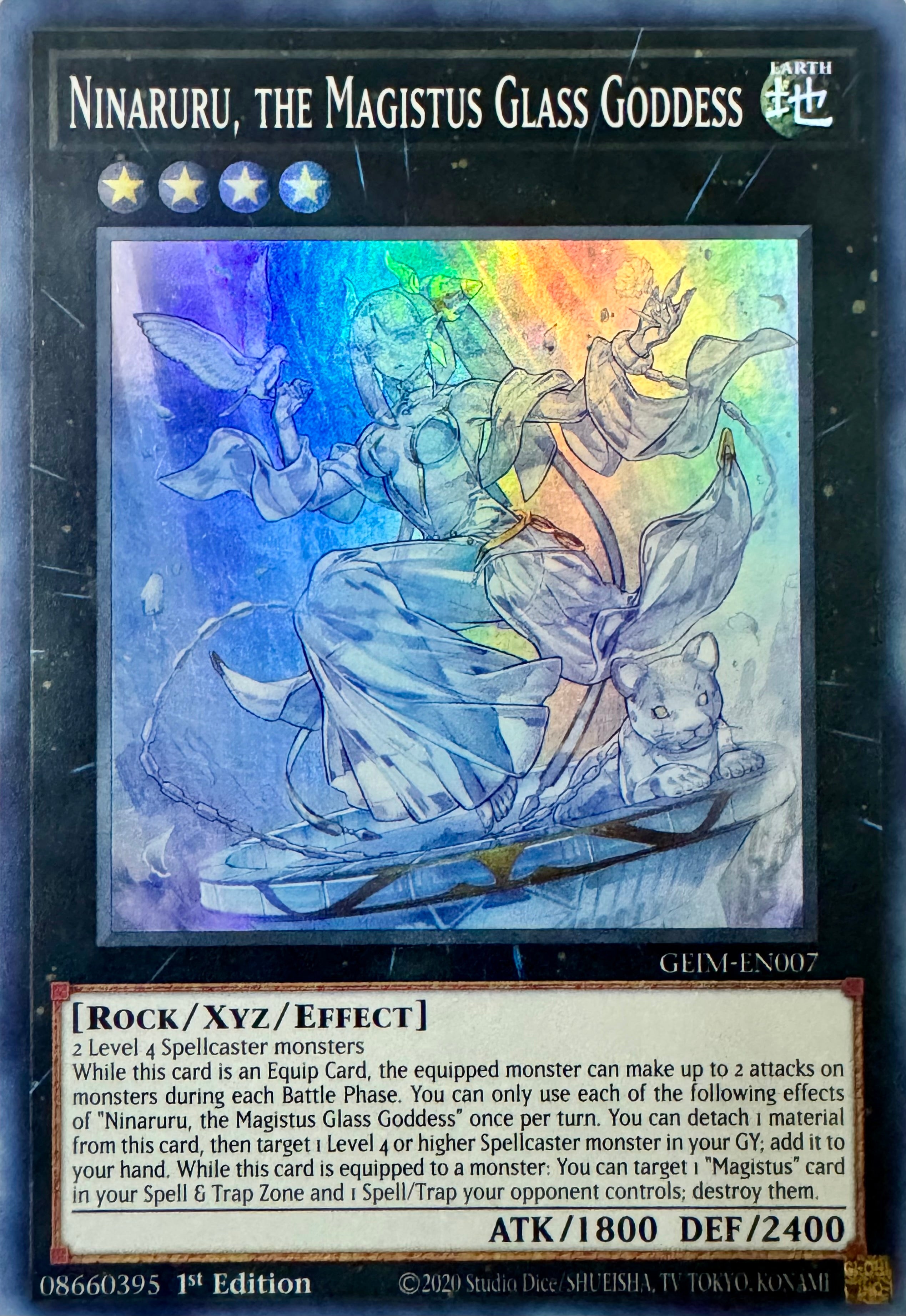 Yugioh! Ninaruru, The Glass Goddess Geim-en007 Super Rare 1st Edition
