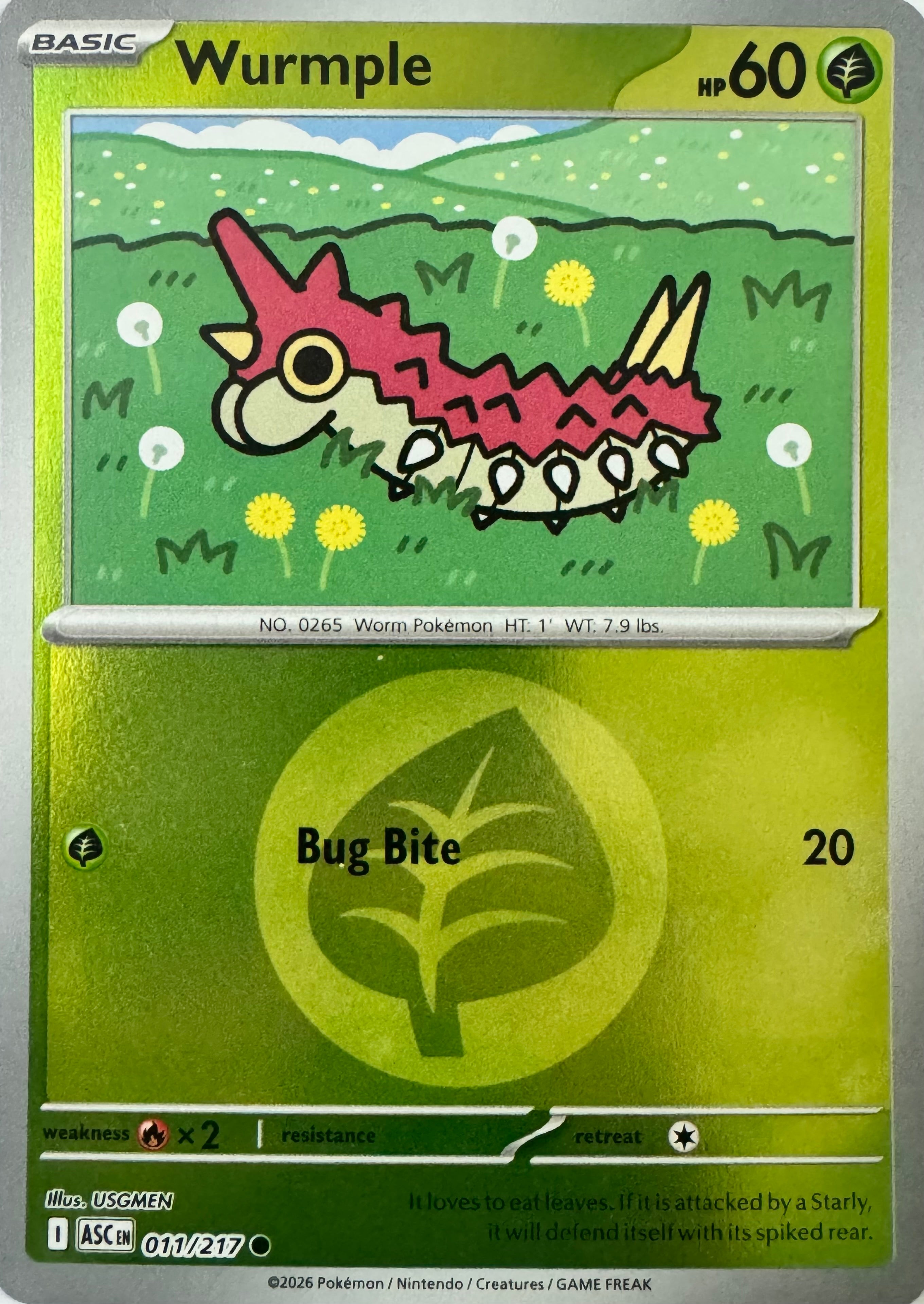 Pokemon Tcg Wurmple 011/217 (Energy Symbol)