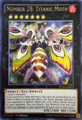 Yugioh! Number 28: Titanic Moth Dusa-En013 1st Edition Ultra