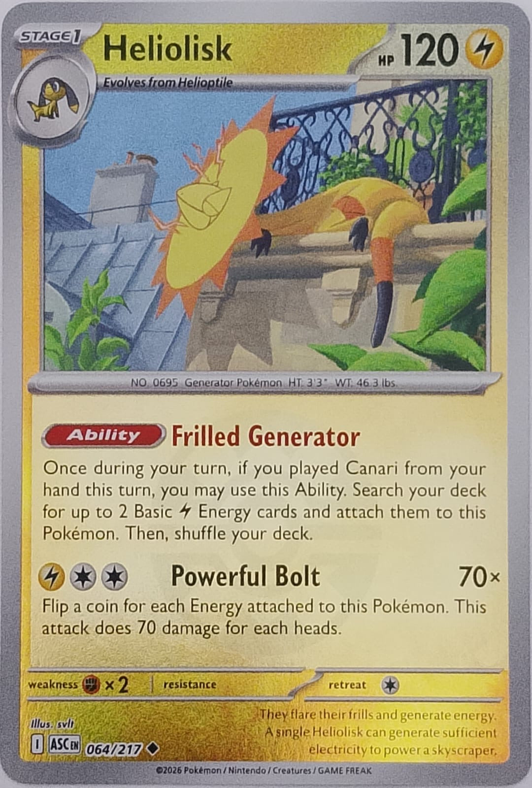 Pokemon tcg Heliolisk 064/217 (quick ball)