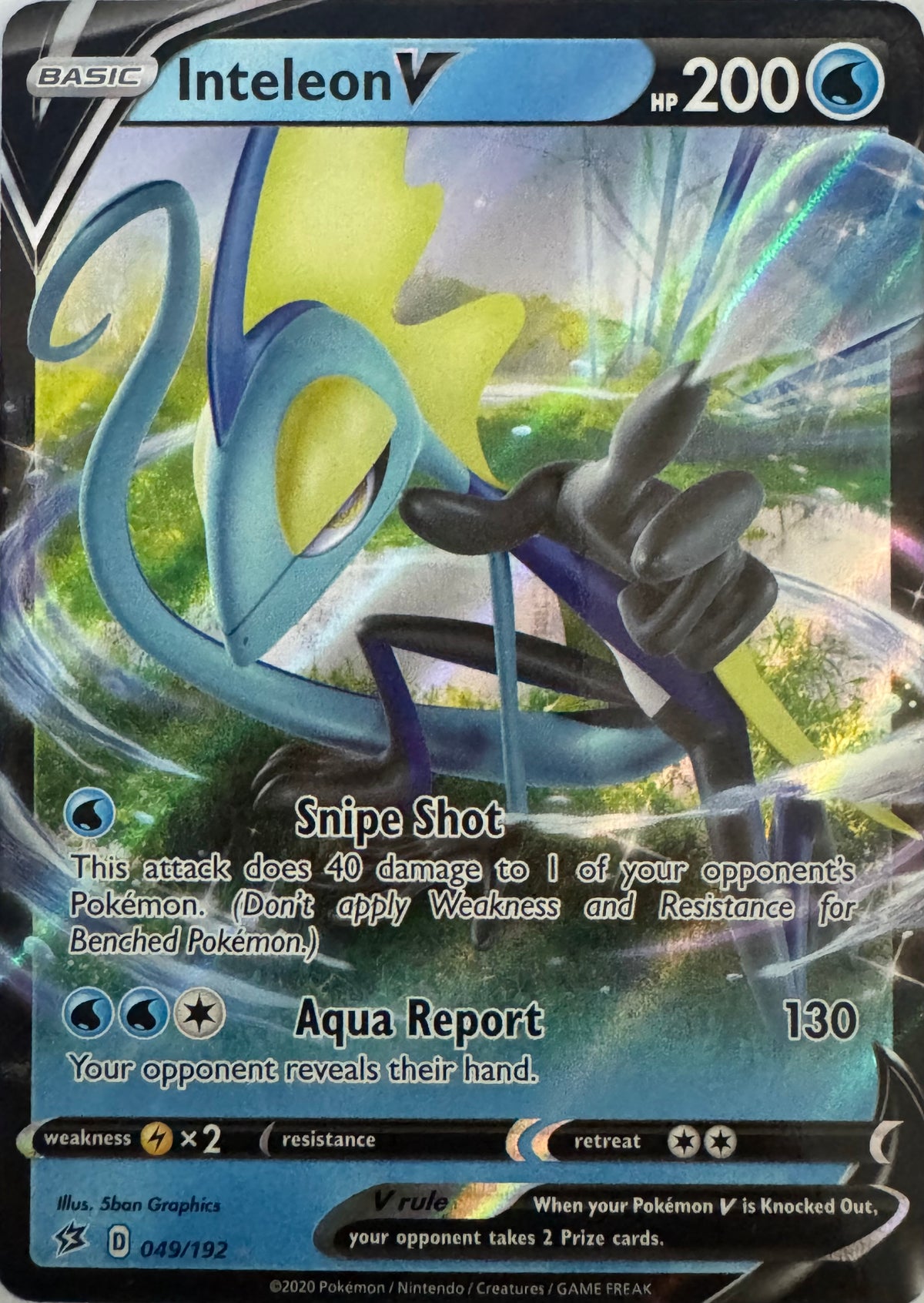 Pokemon Tcg Inteleon V 049/192 Ultra Rare