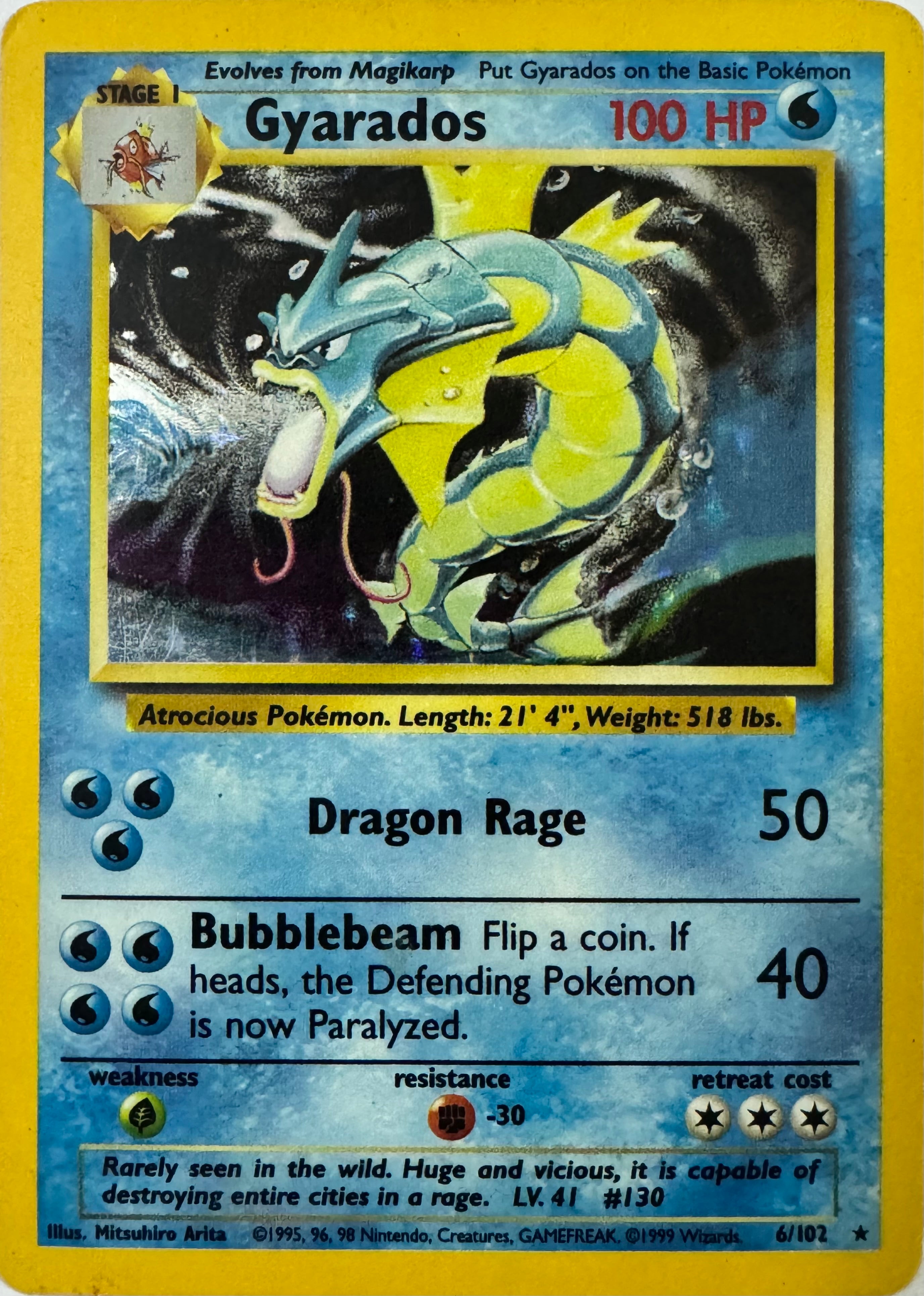 Pokemon Tcg Gyarados 6/102 Holo