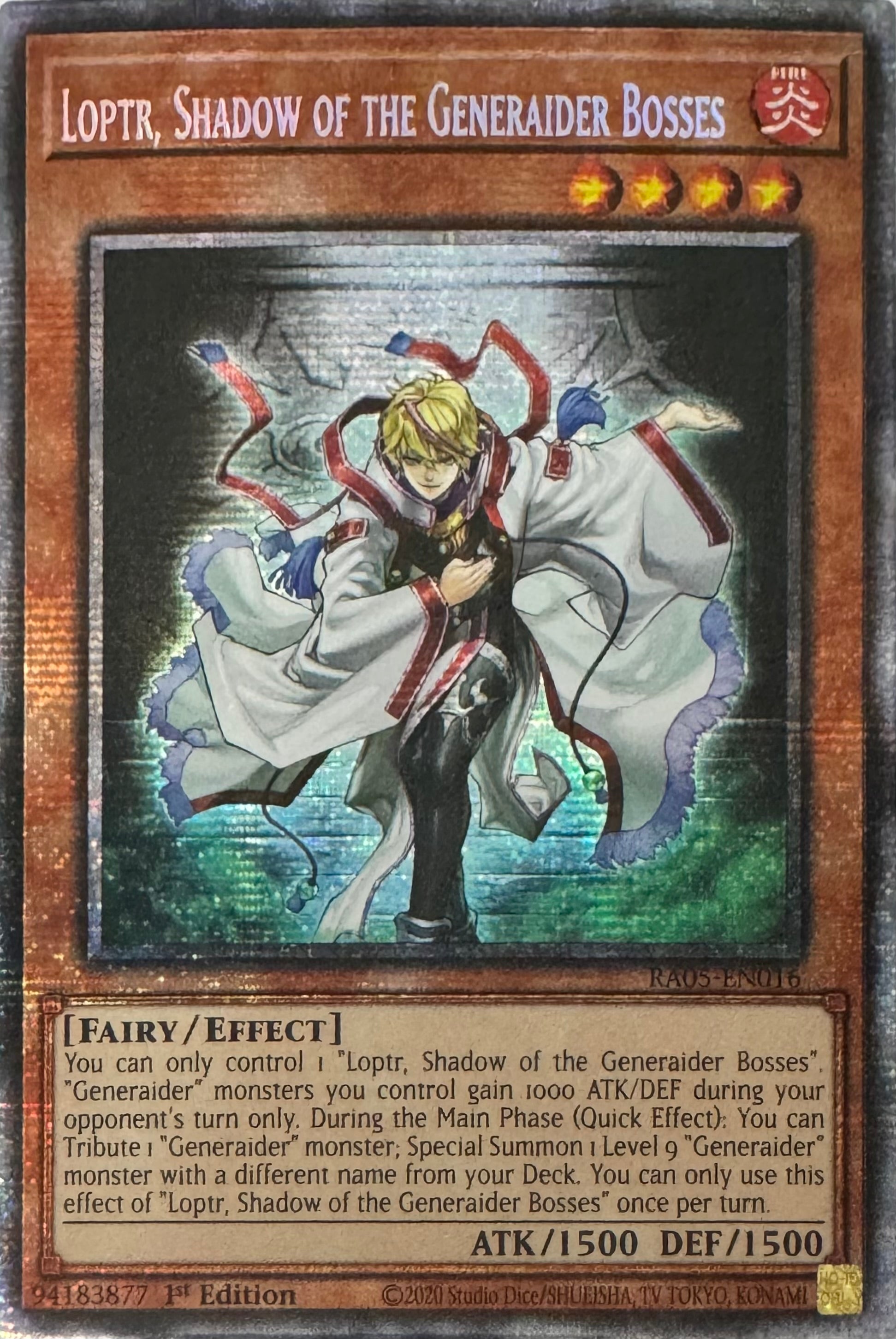 Yugioh! Loptr, Shadow Of The Generaider Bosses Ra05-en016 1st Edition Starlight