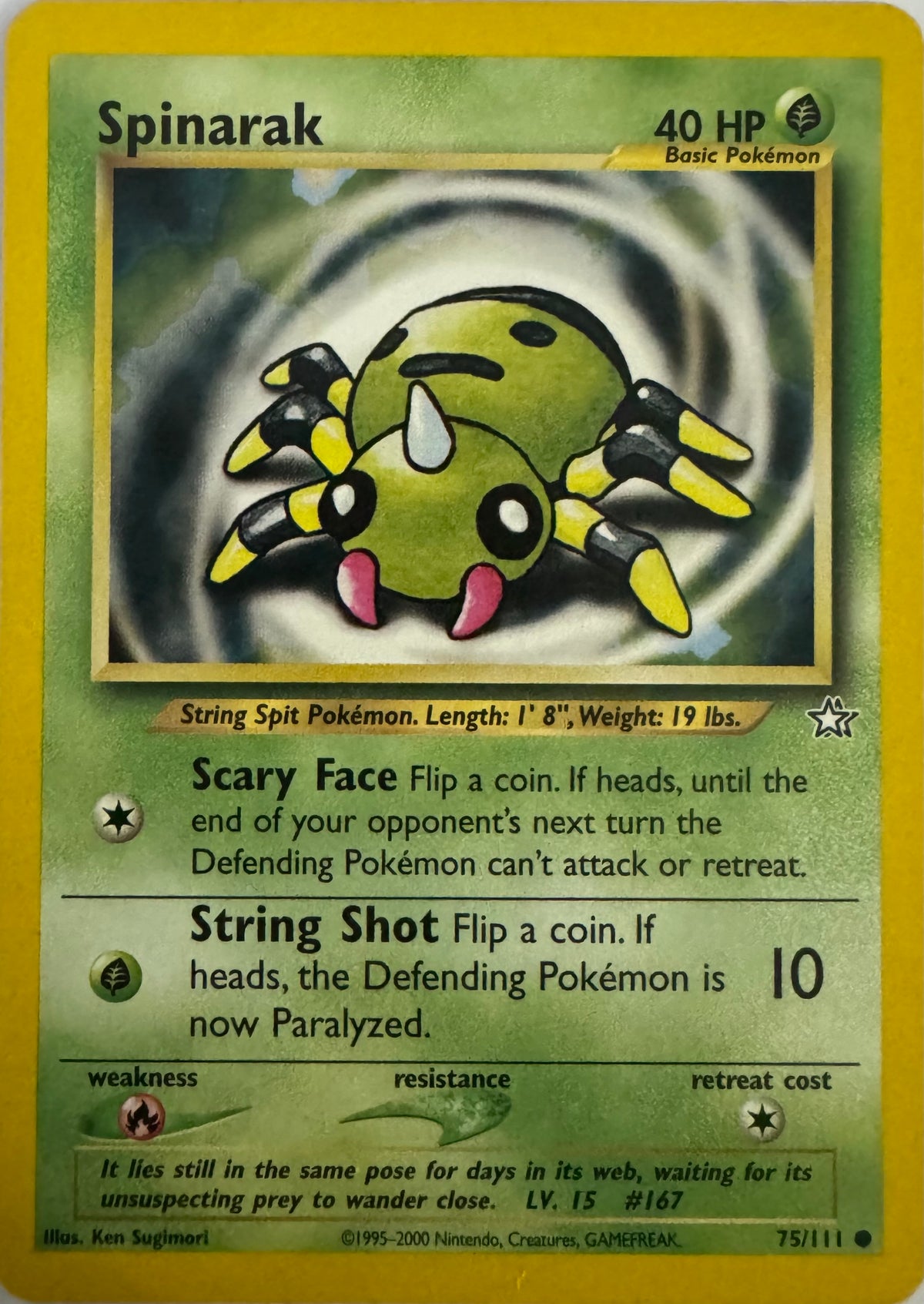 Pokemon Tcg Spinarak 75/111