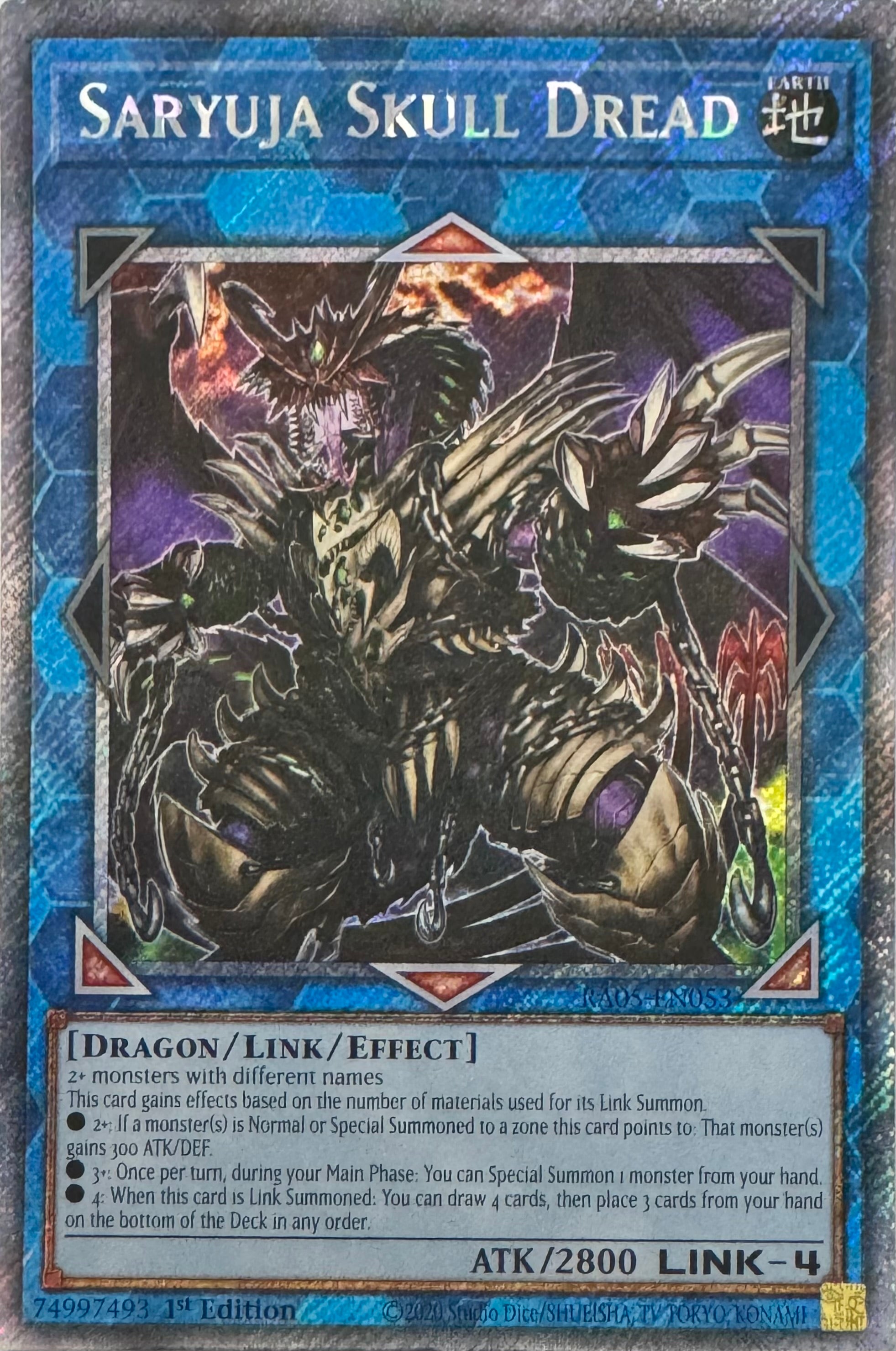 Yugioh! Saryuja Skull Dread Ra05-en053 1st Edition Platinum