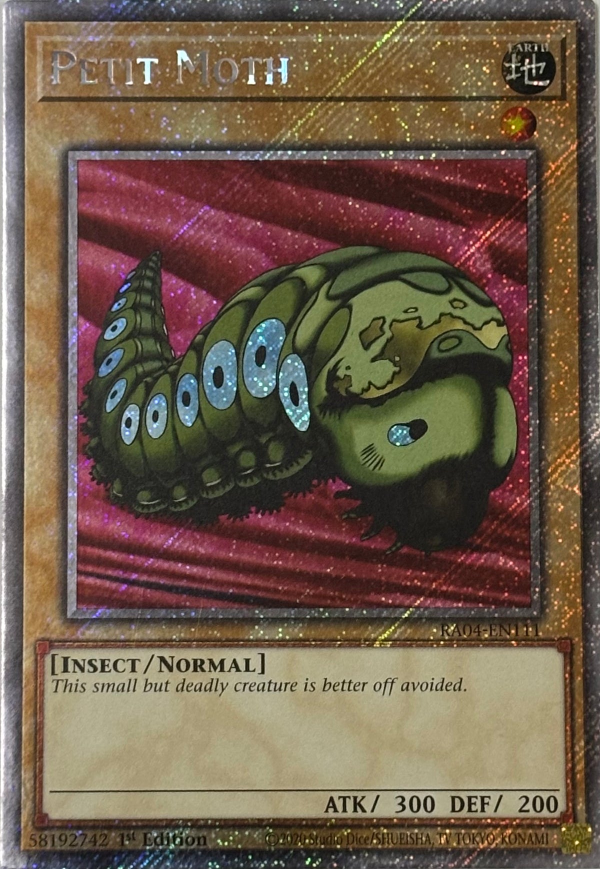 Yugioh! Petit Moth Ra04-en111 1st edition Platinum rare